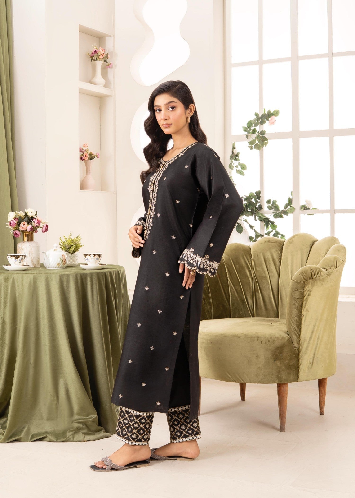 Stylish Collection BLACK PEARL Women 2pcs