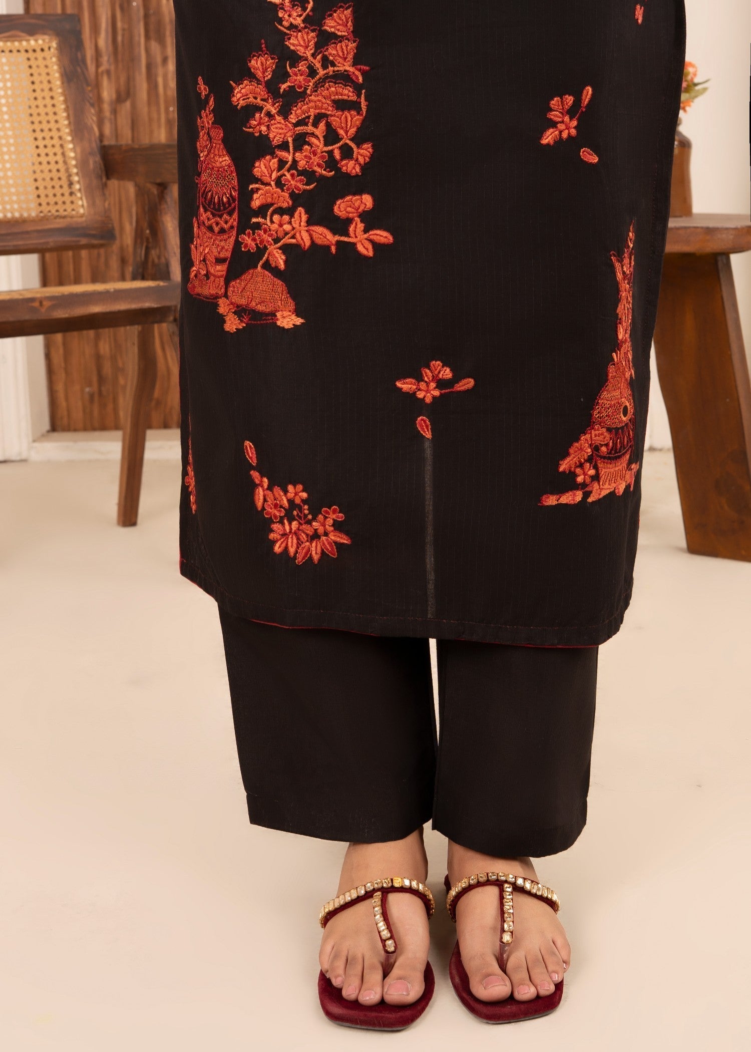 Abeera Art No: AB 027 – Timeless Grace in Long Length Embroidered Women 2pcs