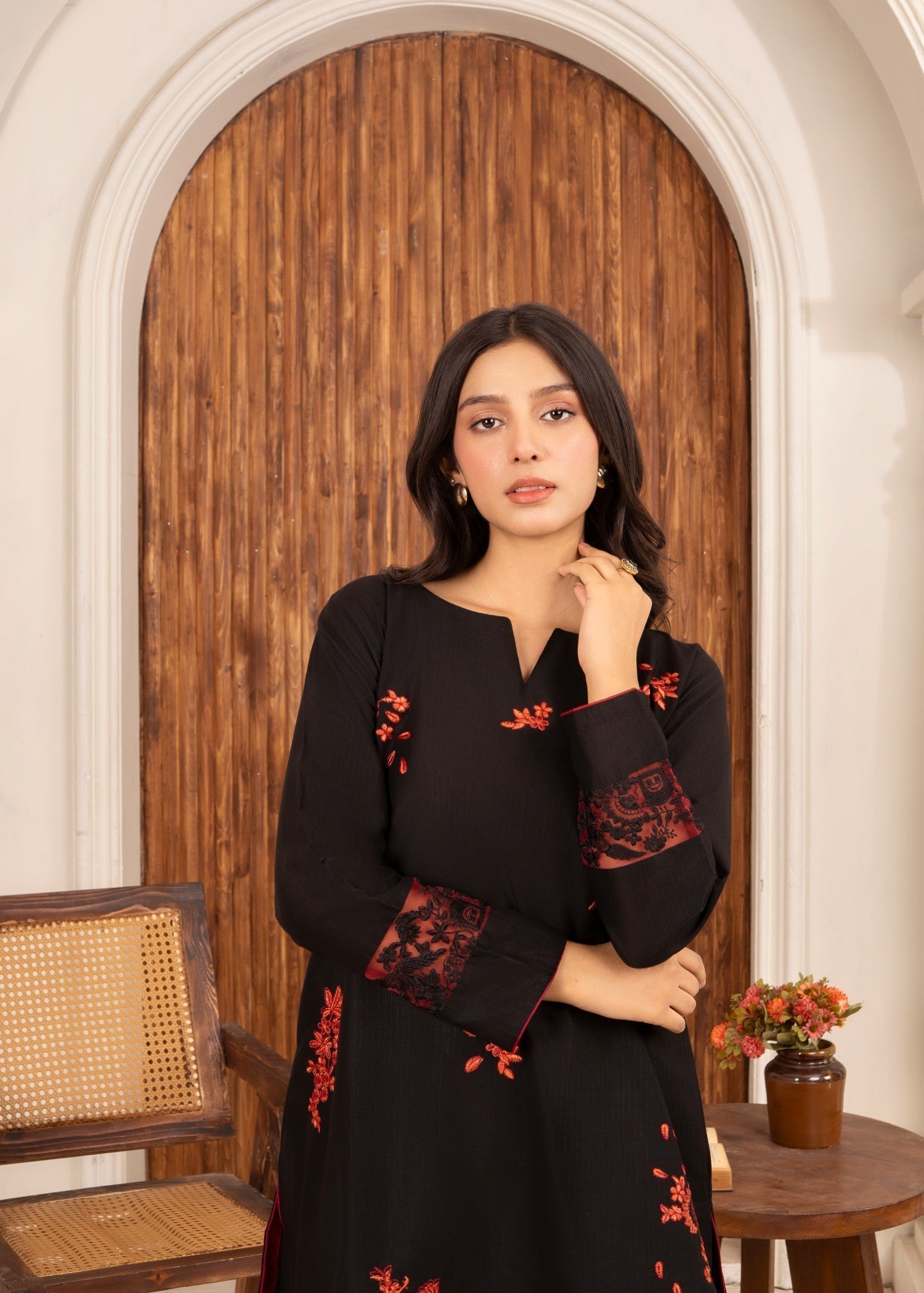 Abeera Art No: AB 027 – Timeless Grace in Long Length Embroidered Women 2pcs