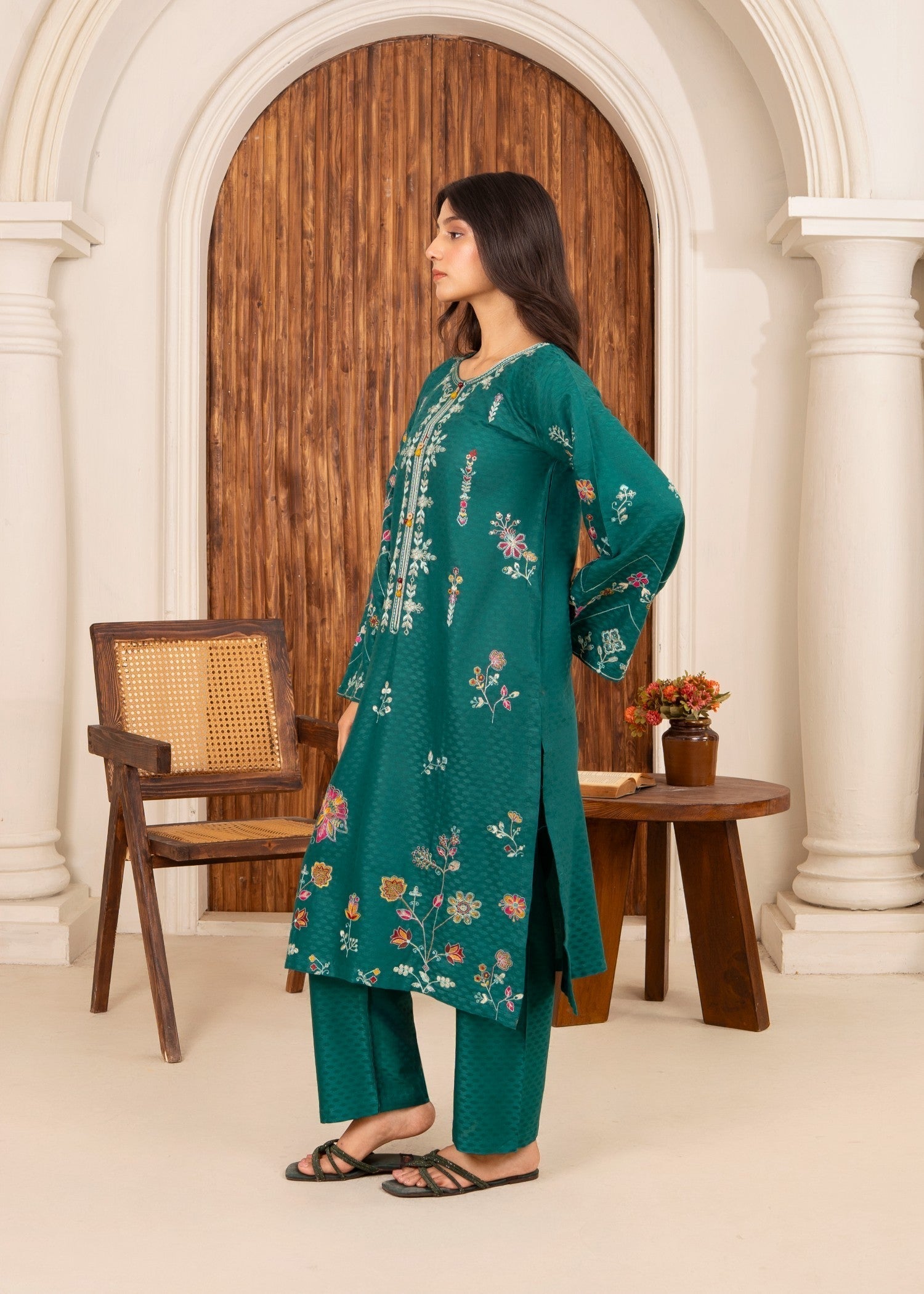Abeera Art No: AB 035 – Subtle Sophistication in Embroidered Cotton Women 2pcs