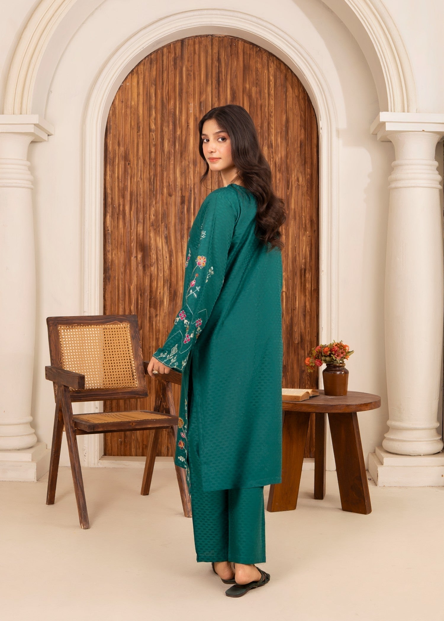 Abeera Art No: AB 035 – Subtle Sophistication in Embroidered Cotton Women 2pcs
