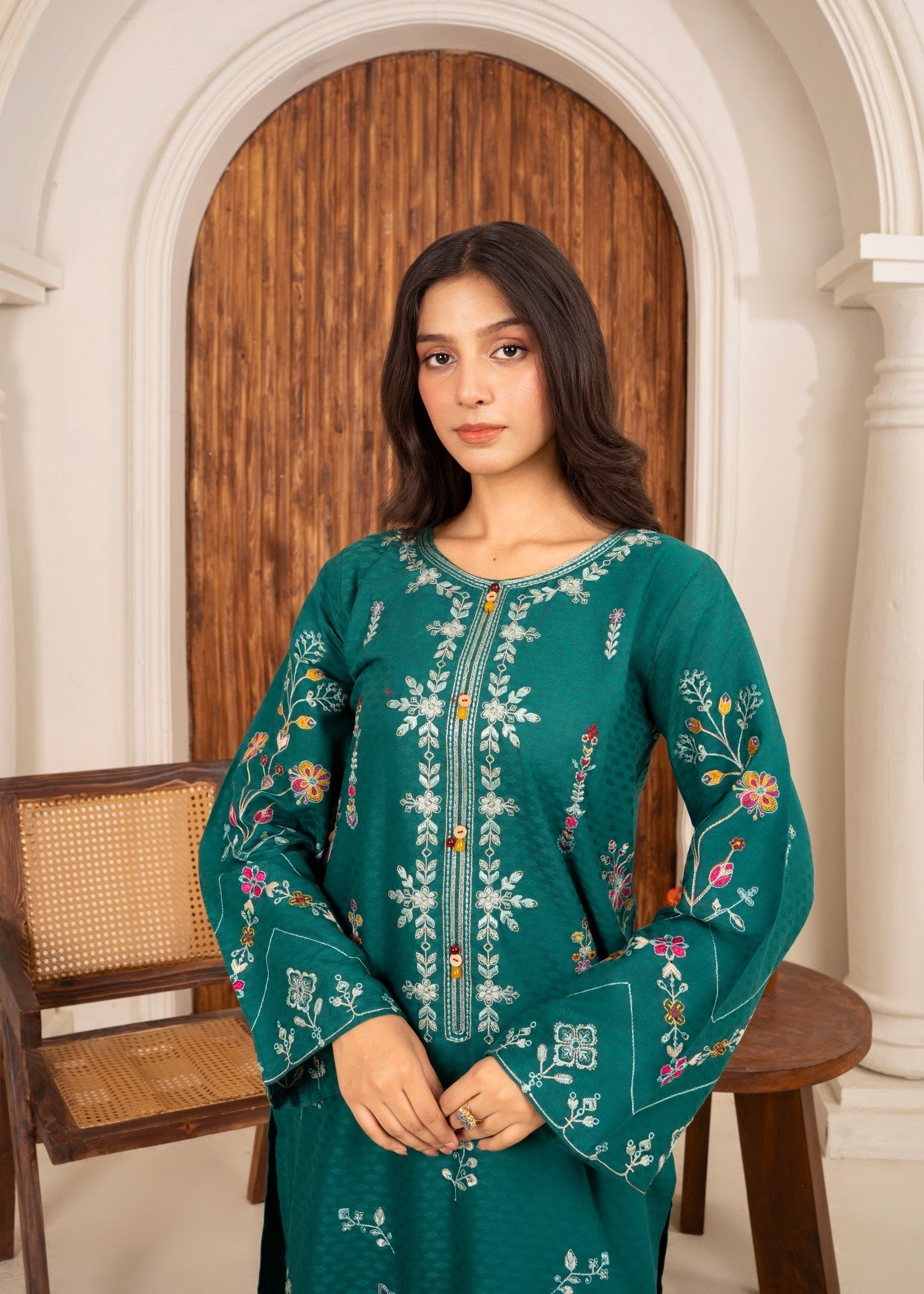 Abeera Art No: AB 035 – Subtle Sophistication in Embroidered Cotton Women 2pcs