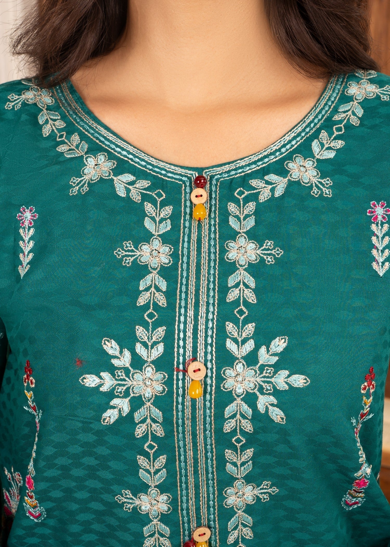 Abeera Art No: AB 035 – Subtle Sophistication in Embroidered Cotton Women 2pcs