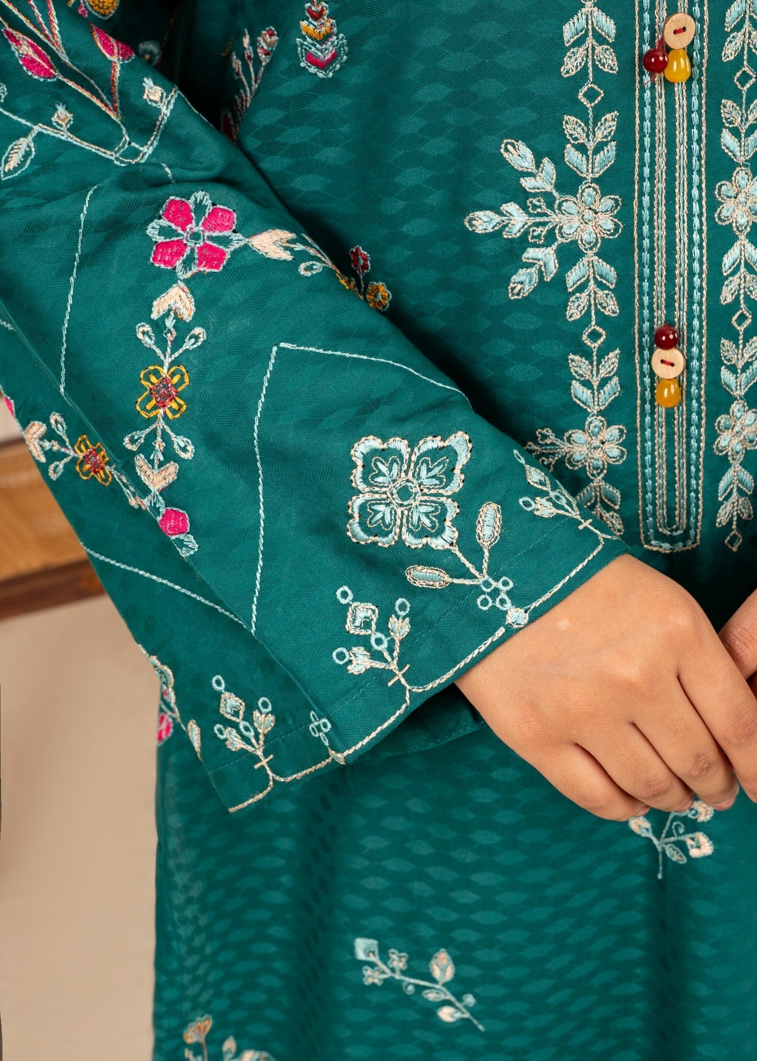 Abeera Art No: AB 035 – Subtle Sophistication in Embroidered Cotton Women 2pcs