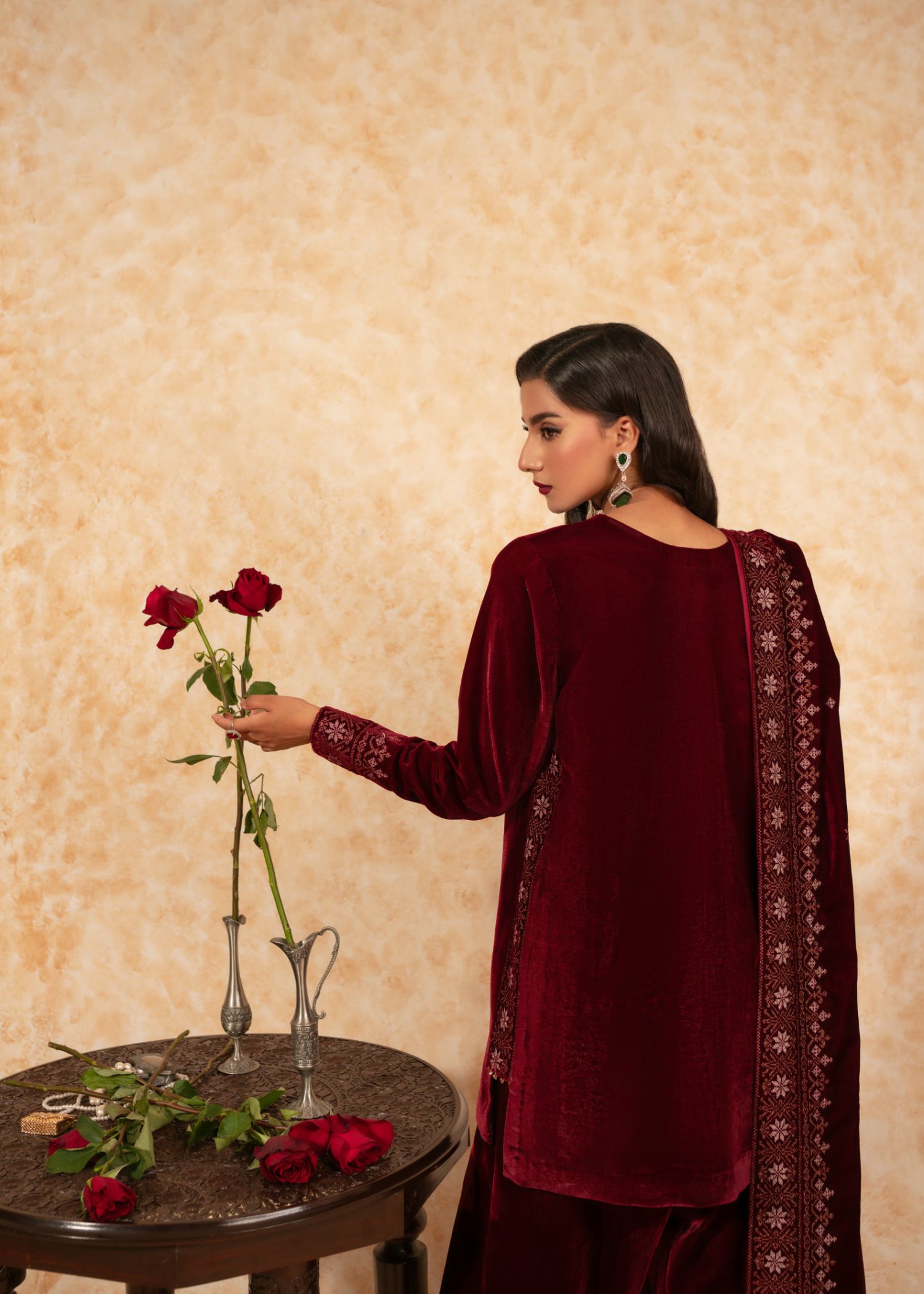 Fozia Khalid Garnet Women 2pcs