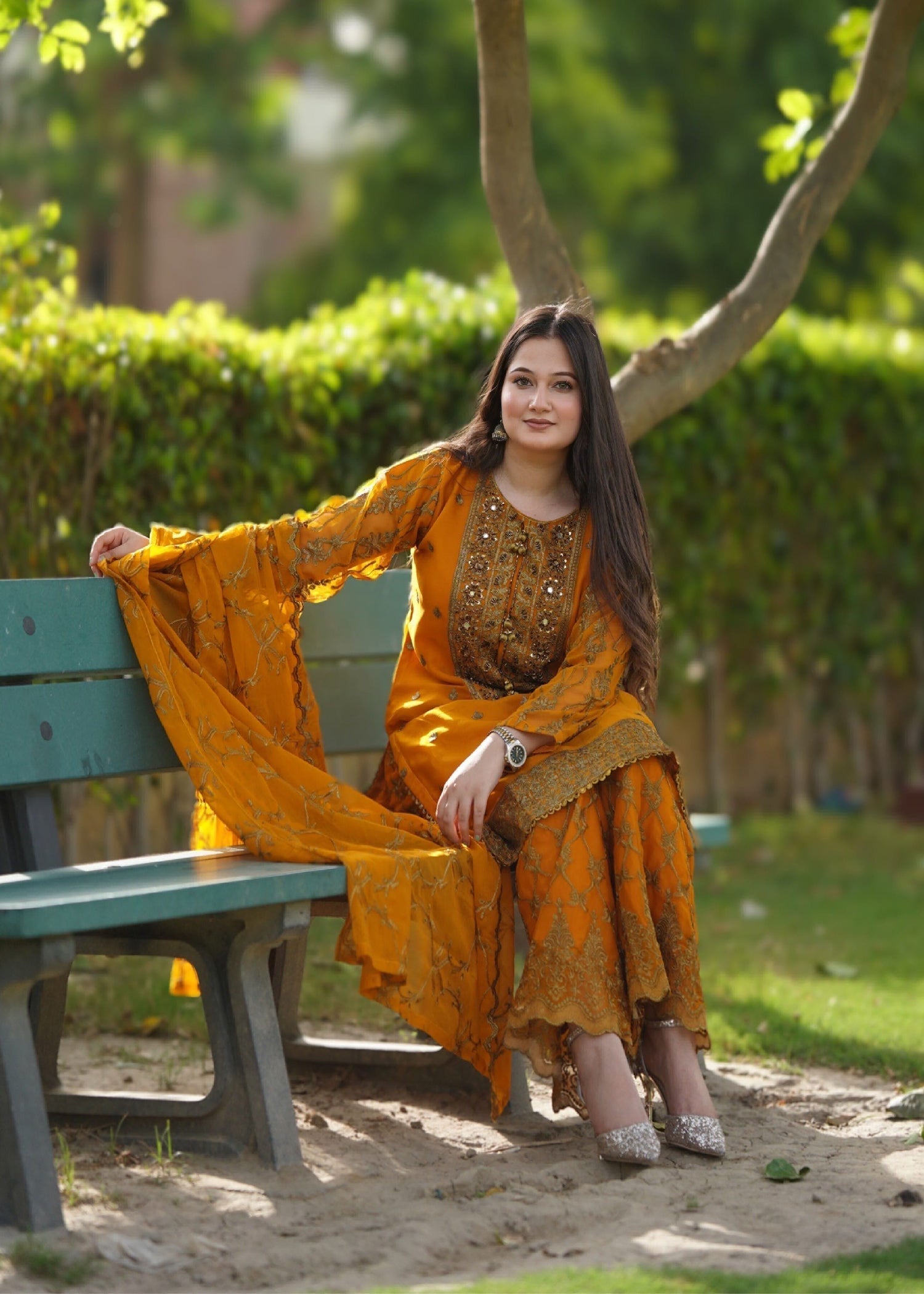 Four Season Boutique ZAMDA CHIFFON MUSTARD Women 3pcs