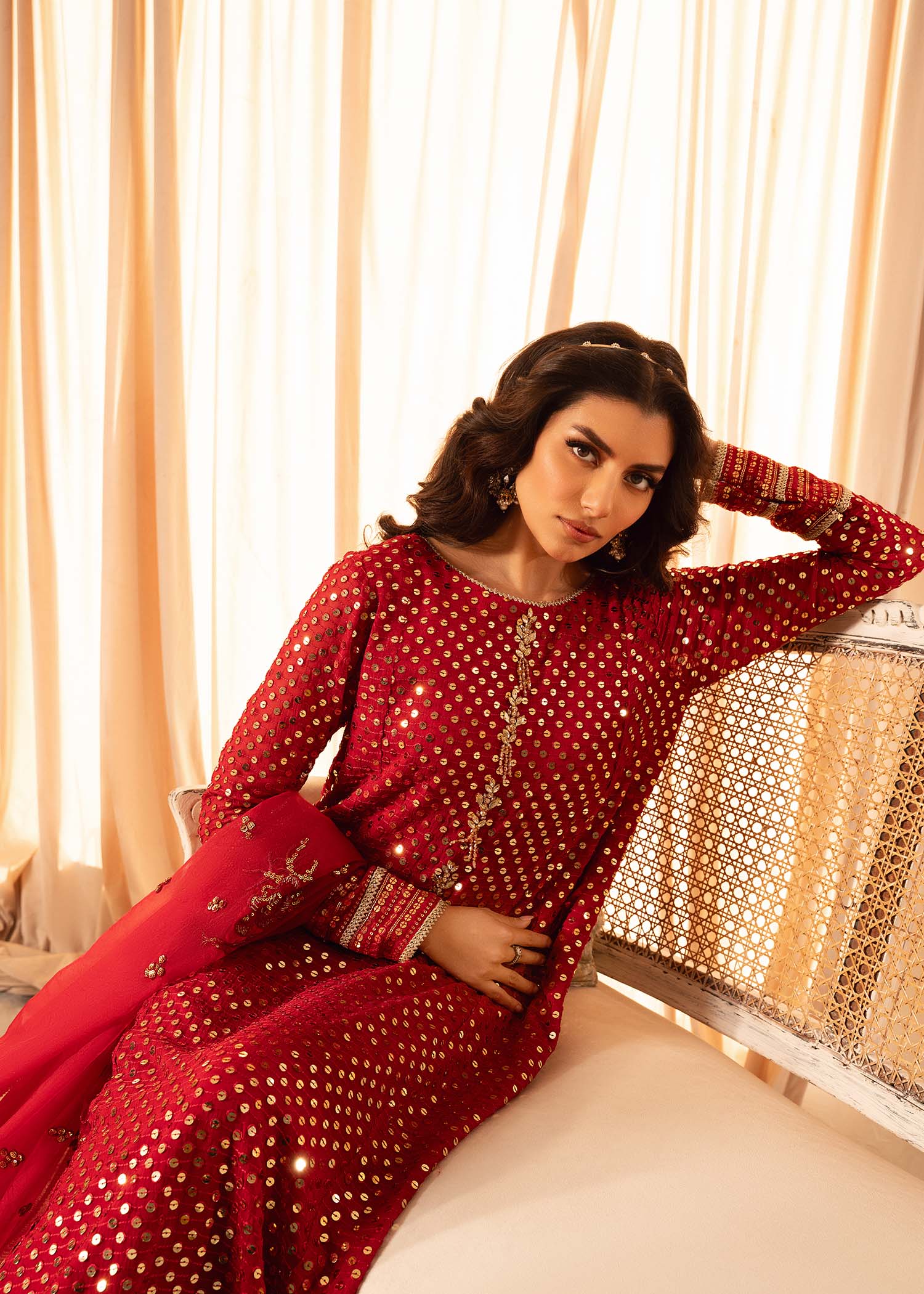 Rang-e-Haya Sifana (Rose red) Women 4pcs