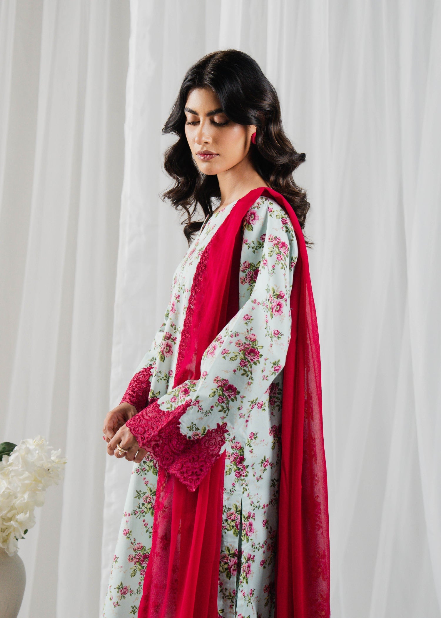 Buzzazi Arctic Blue Printed Suit Women 3pcs