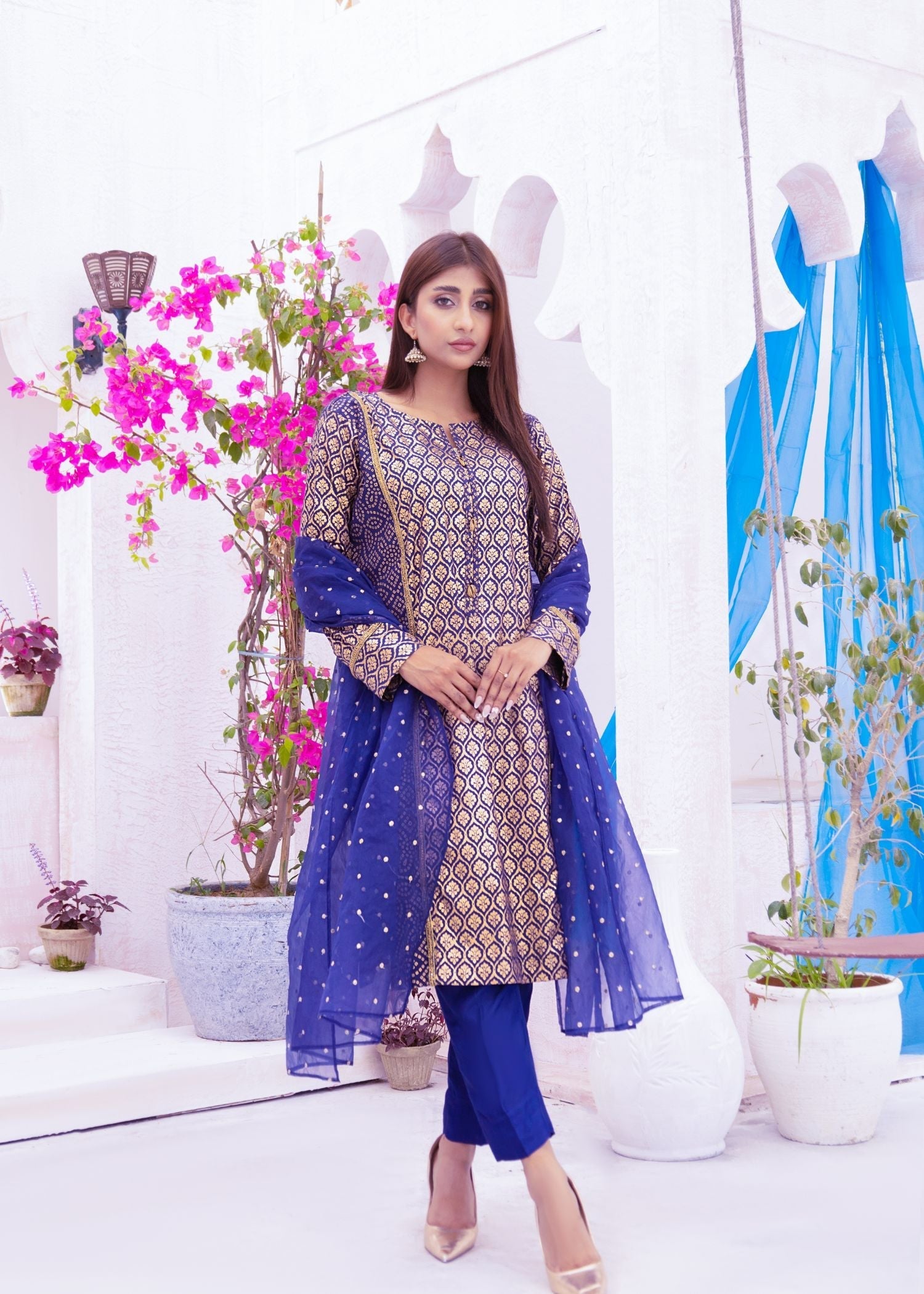 Alsiyab Roop Blue Women 3pcs