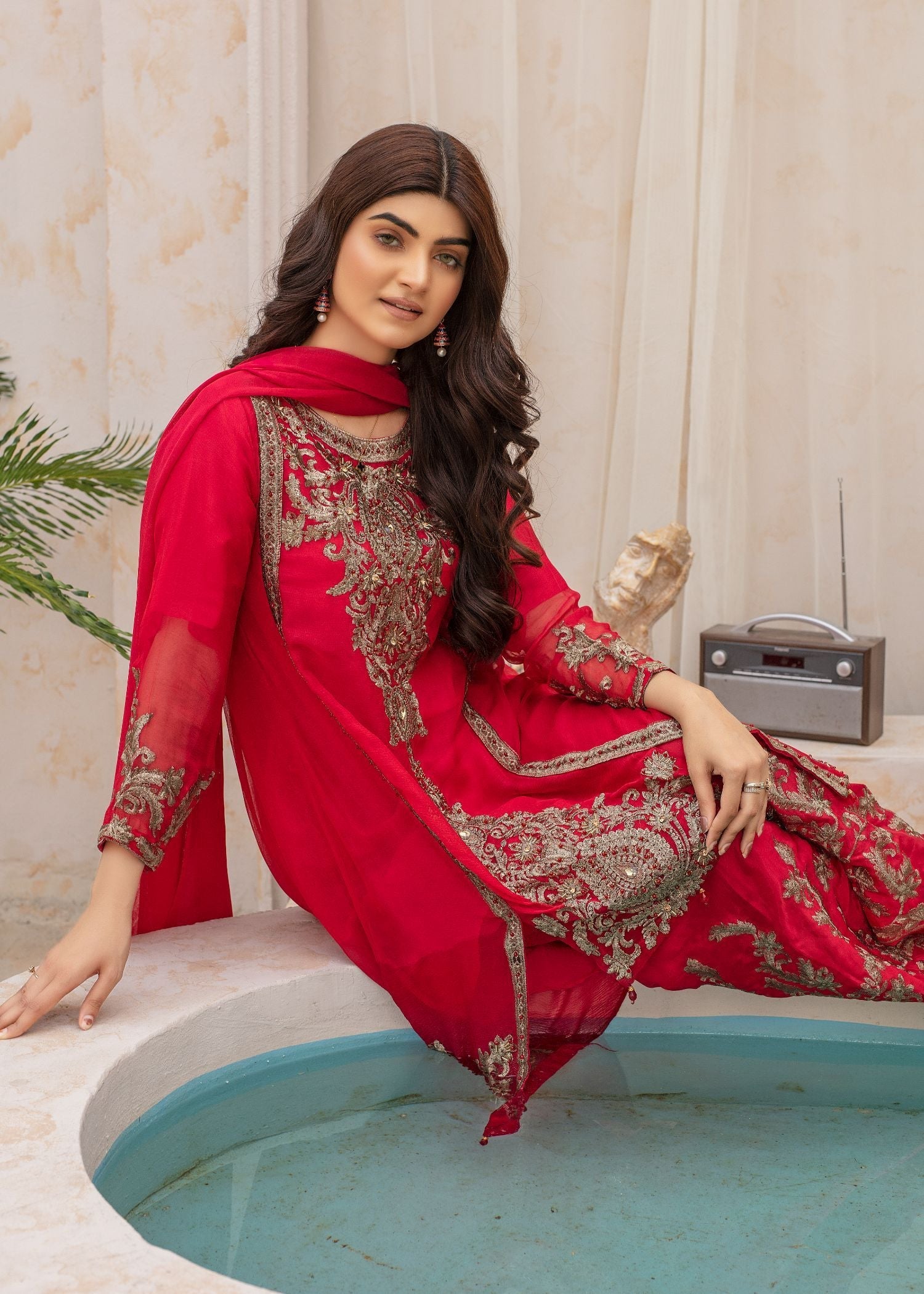 Pehnawa By Bin Akram’s TAIL TRESSUE PNK CHIFFON Women 3pcs