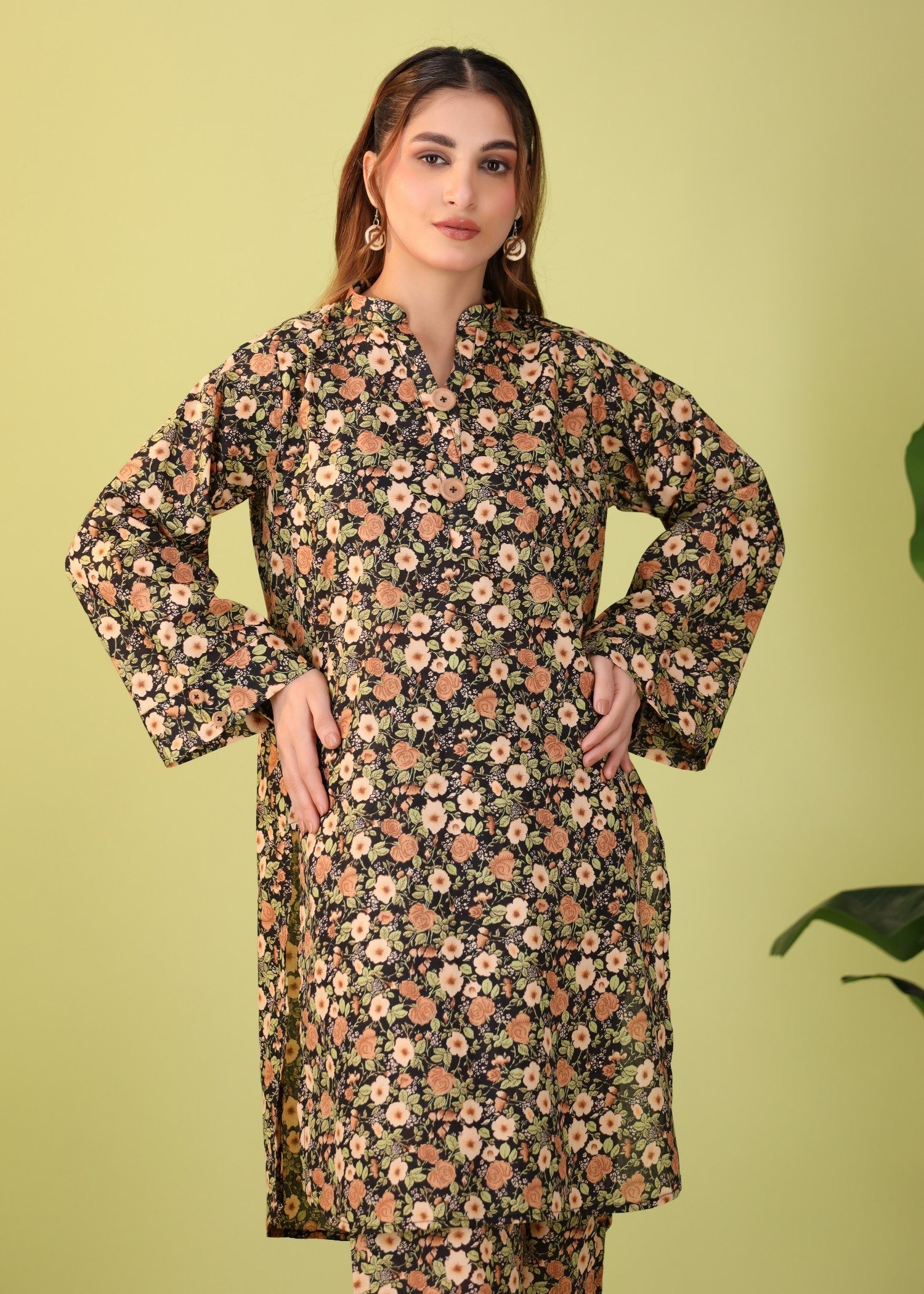 Mhw Floral Black Women 2pcs