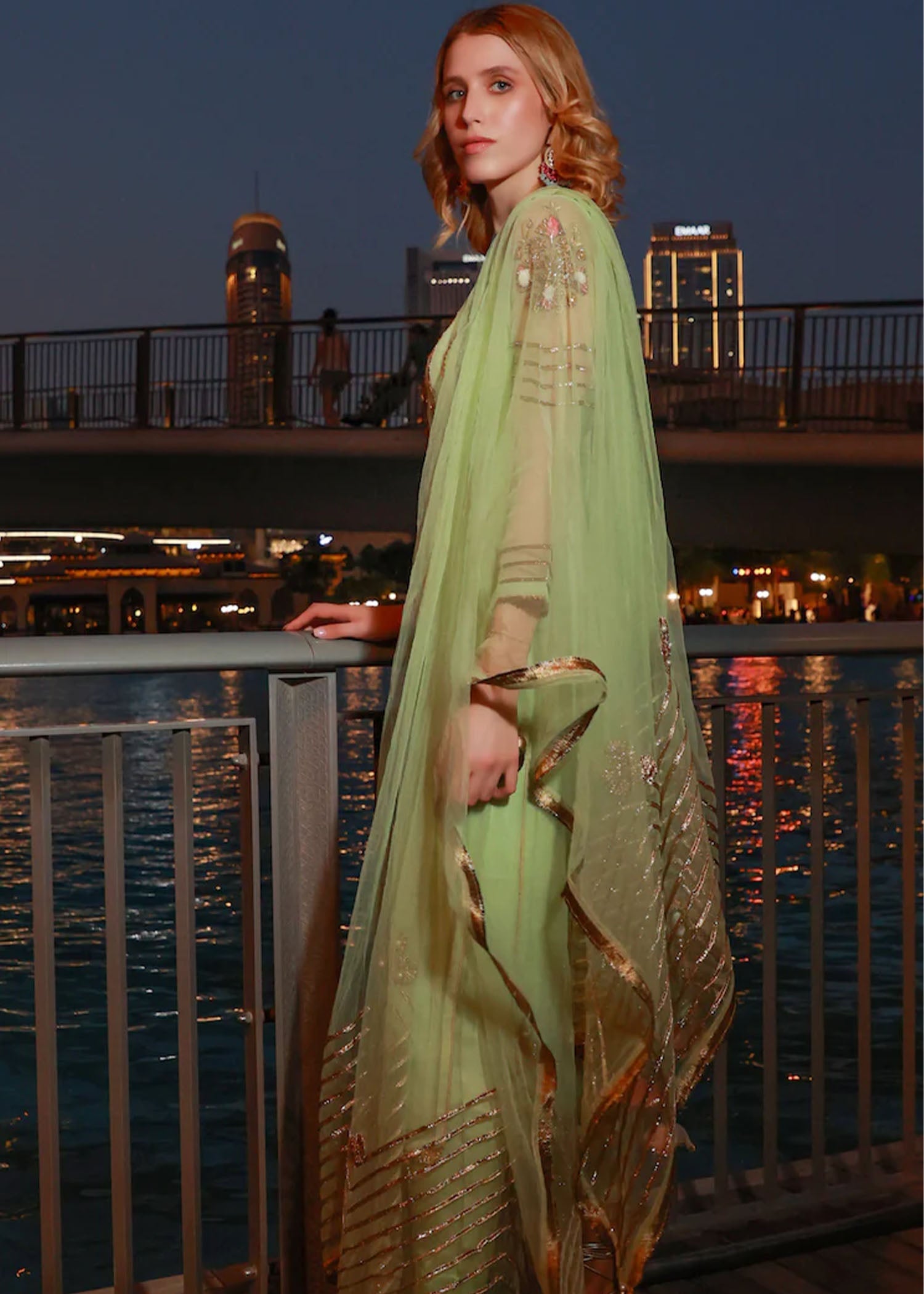 Khuda Baksh Creations M 101 Sea Green Women 4pcs