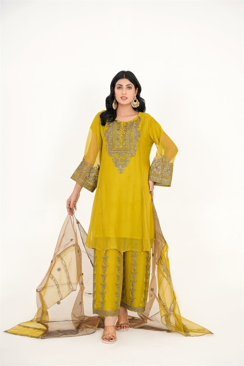 Rang Riwaj Rasm e hina stitched Women 3pcs