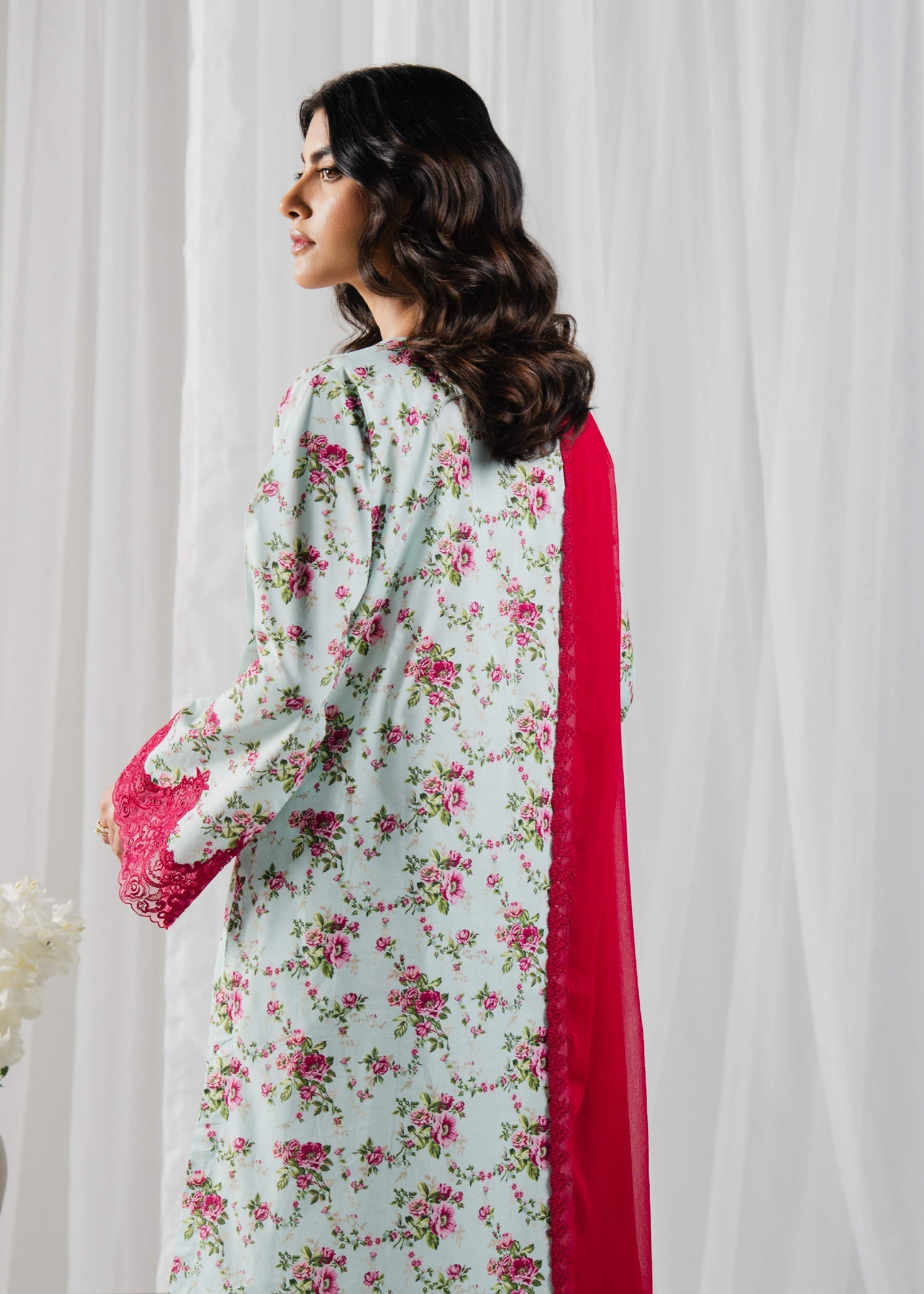 Buzzazi Arctic Blue Printed Suit Women 3pcs