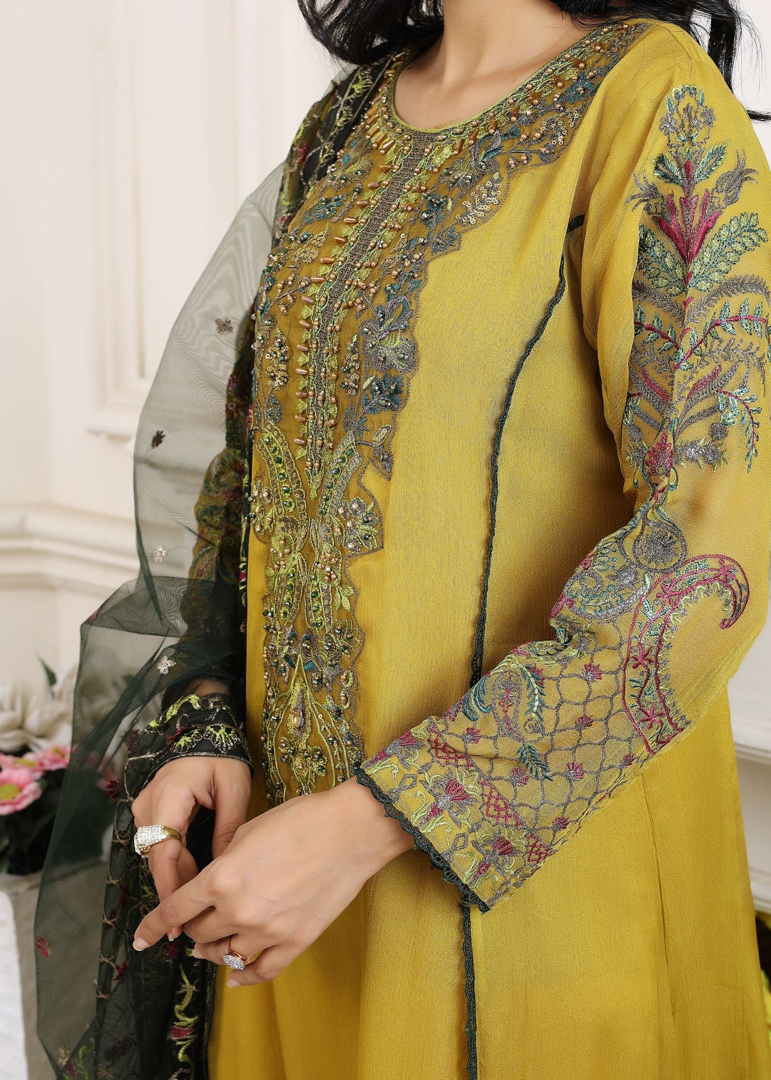 Pehnawa By Bin Akram’s GILDED GARDEN CHIFFON Women 3pcs