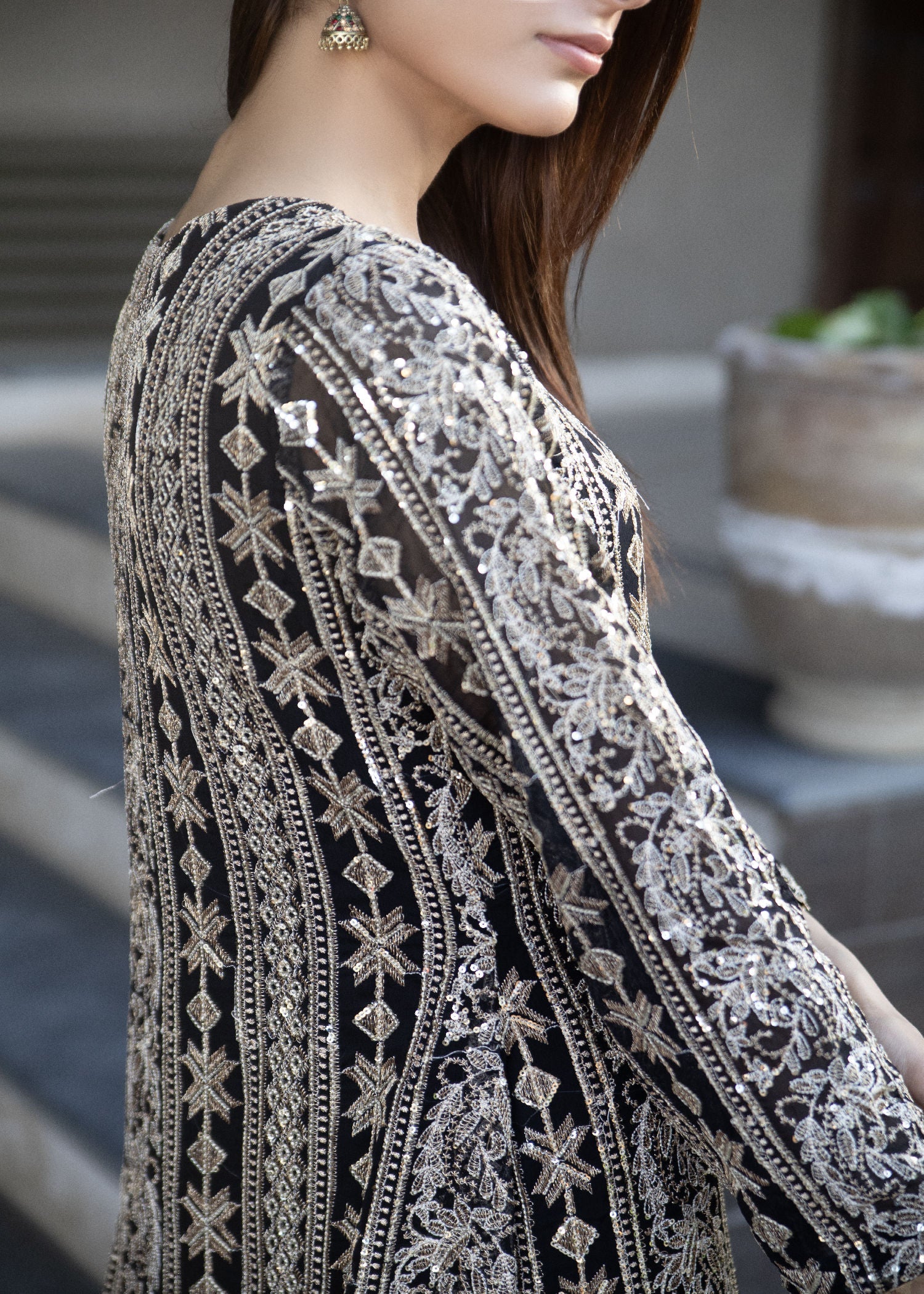 Manahils KURTI 122 BLACK Women 3pcs