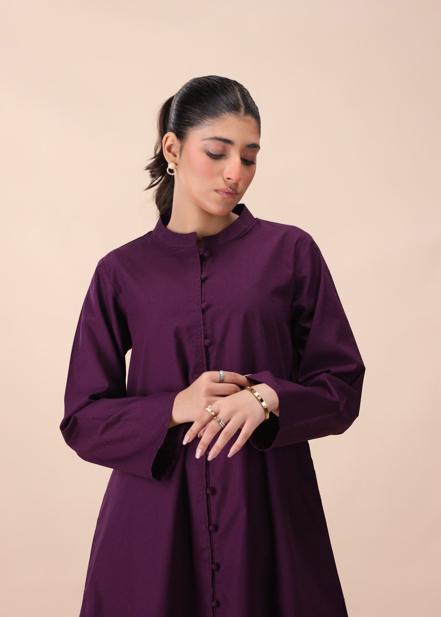 Mhw Regal Plum Kurta Women 1pcs