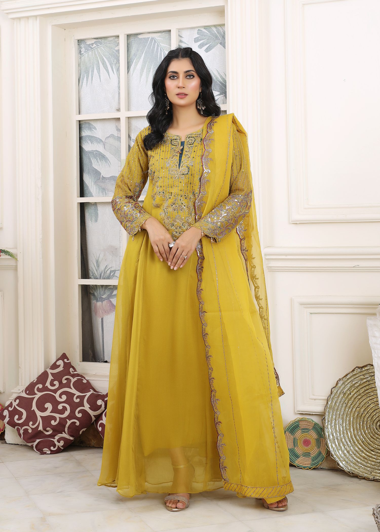 Pehnawa By Bin Akram’s SUNFLOWER SERENITY CHIFFON Women 3pcs