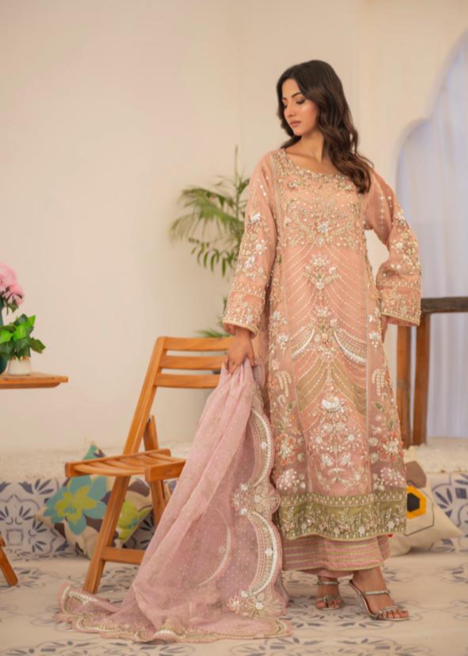 Sania Khan Studio Roshan Gul Stitched Fancy Women 3pcs