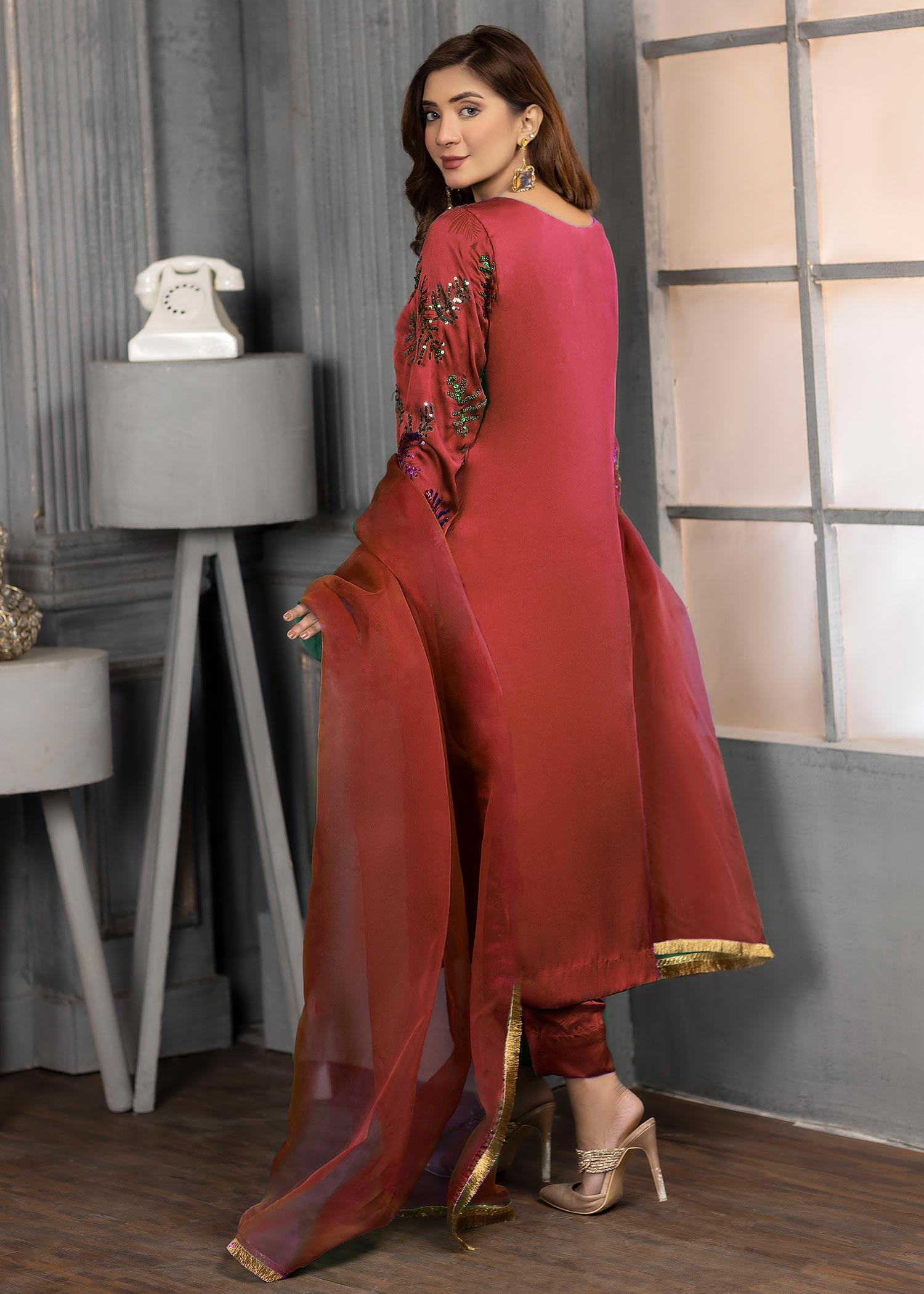 Rang-e-Meeras Palm silk 2 Women 3pcs