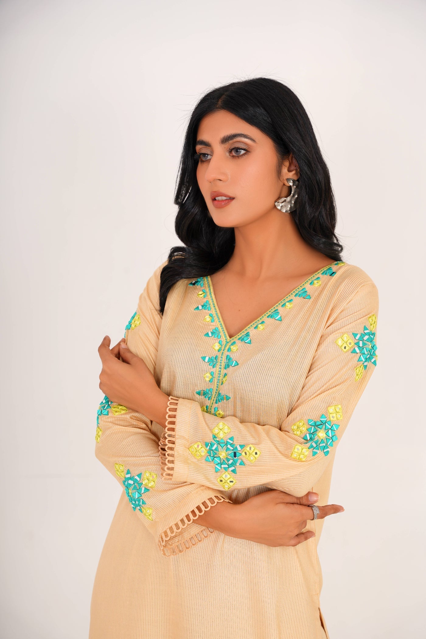 Azhar & Farukh AZ 57 beige Women 2pcs