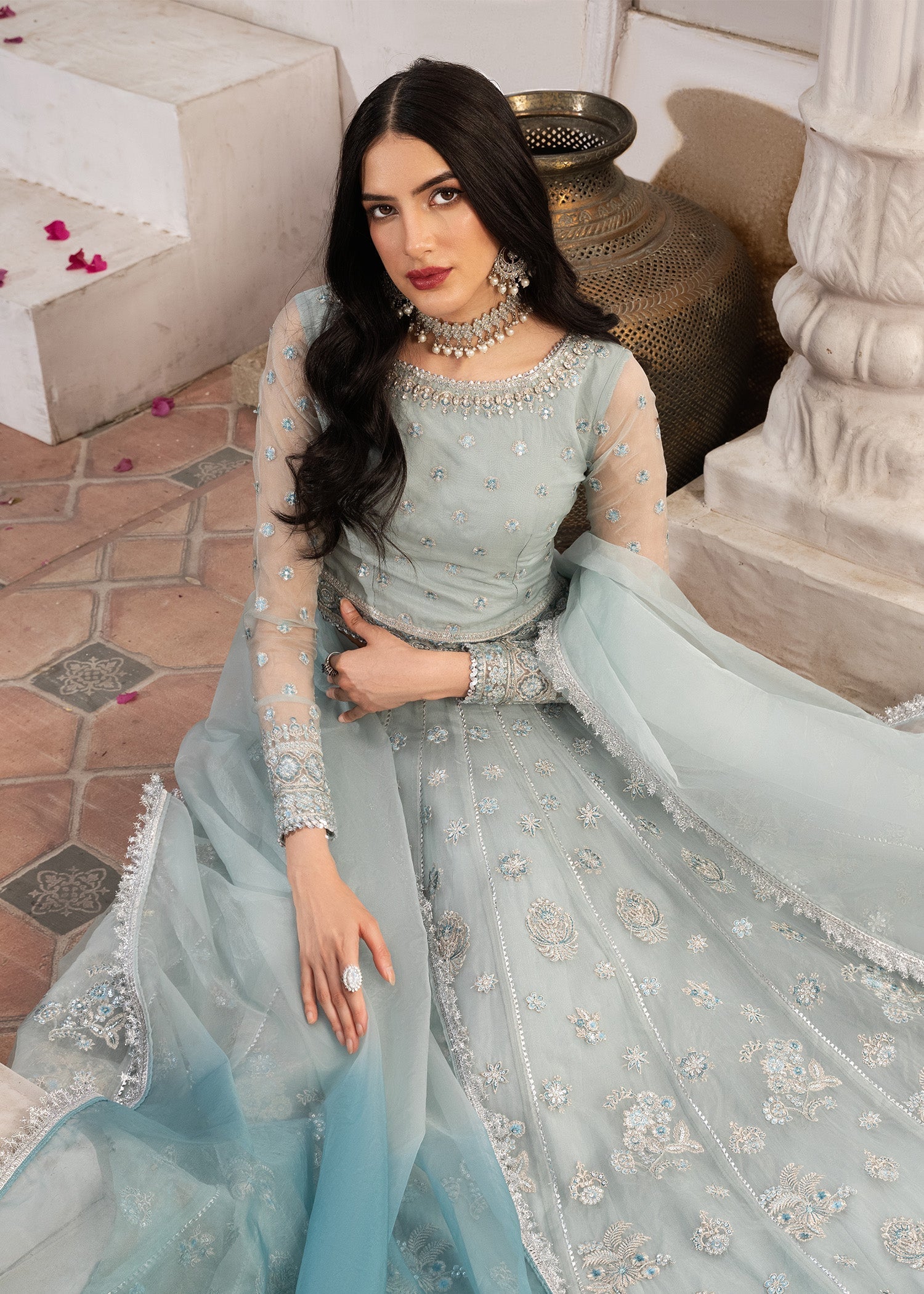 Rang-e-Haya Aysel (Ice Blue) Women 3pcs