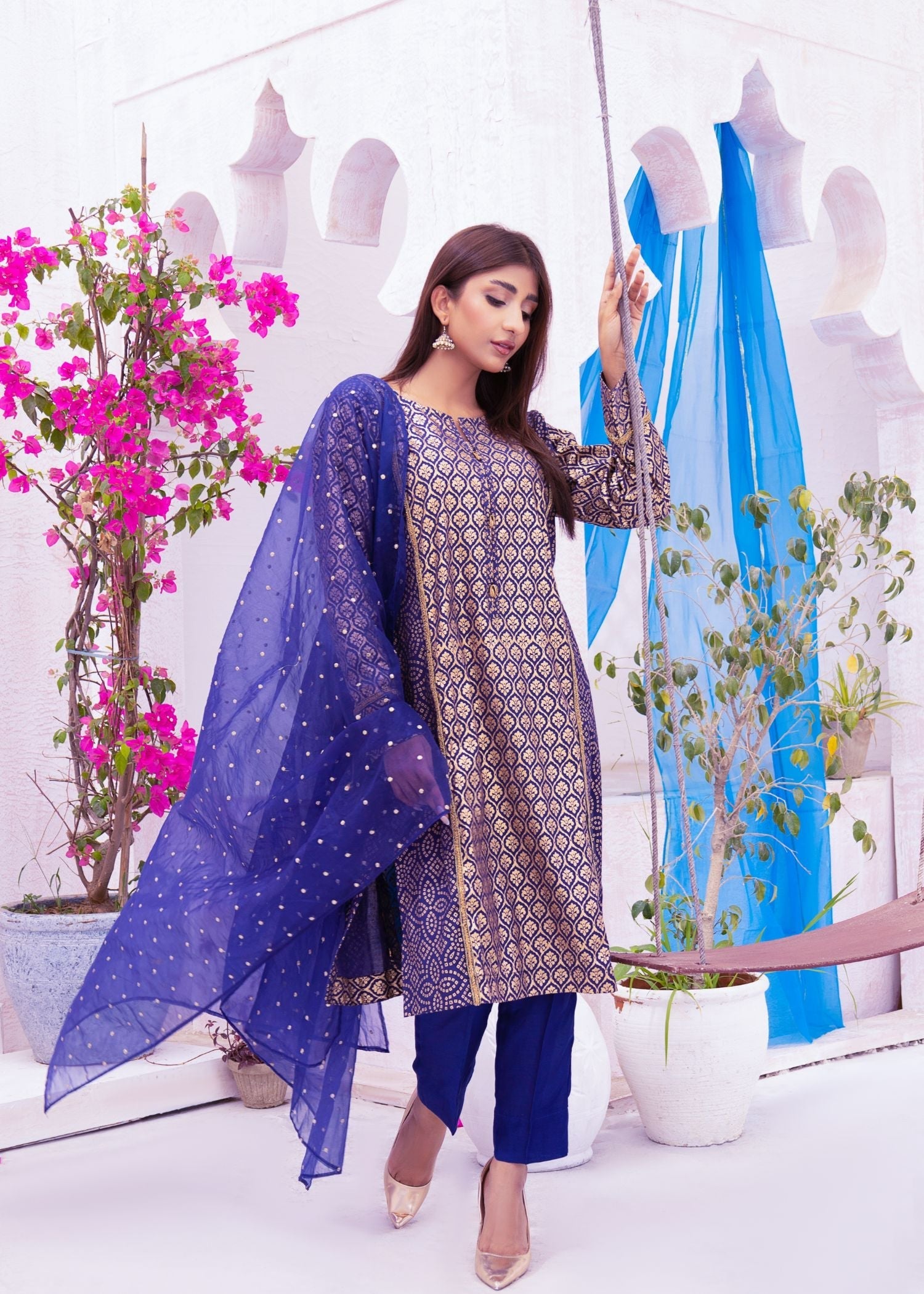 Alsiyab Roop Blue Women 3pcs