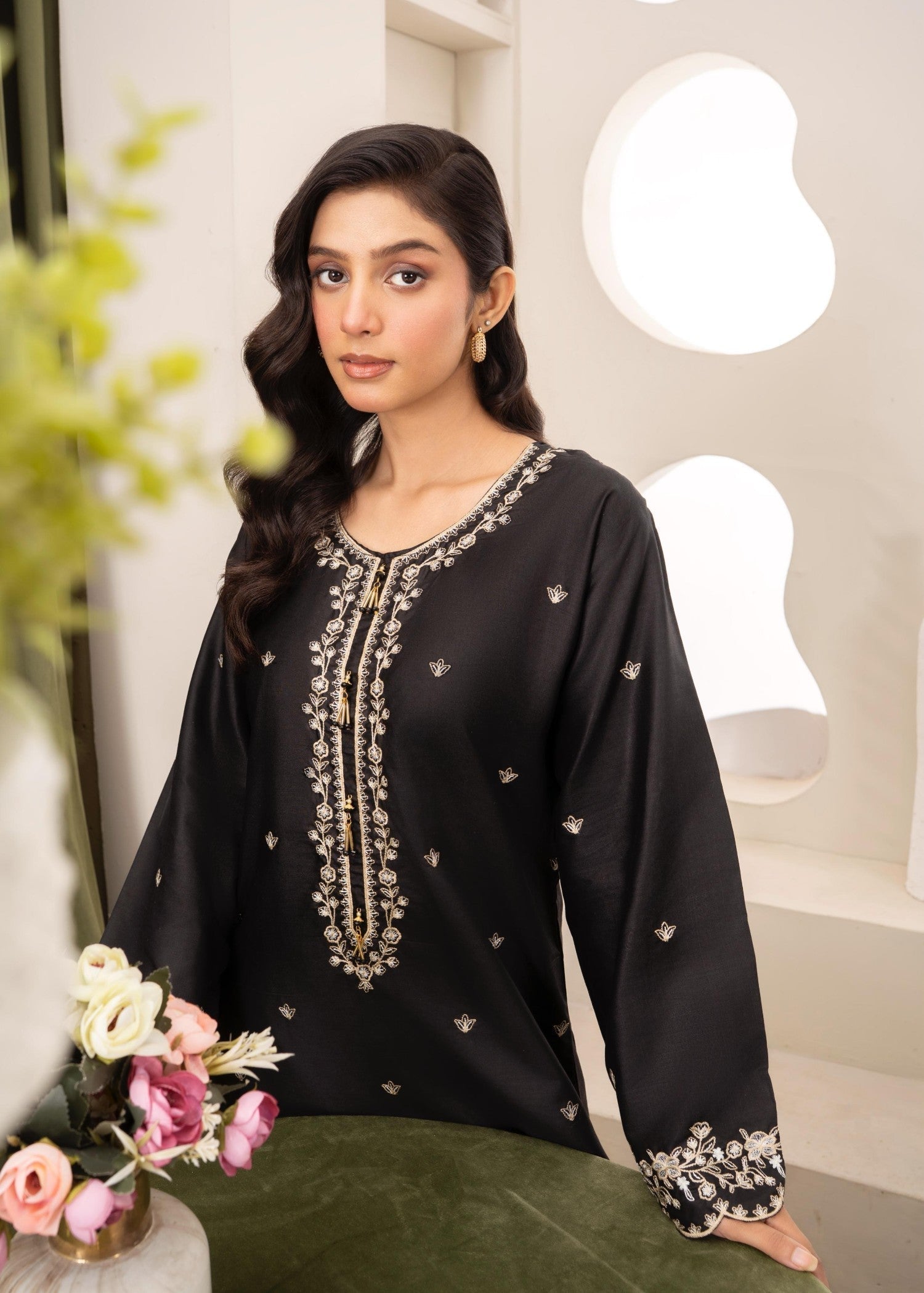 Stylish Collection BLACK PEARL Women 2pcs