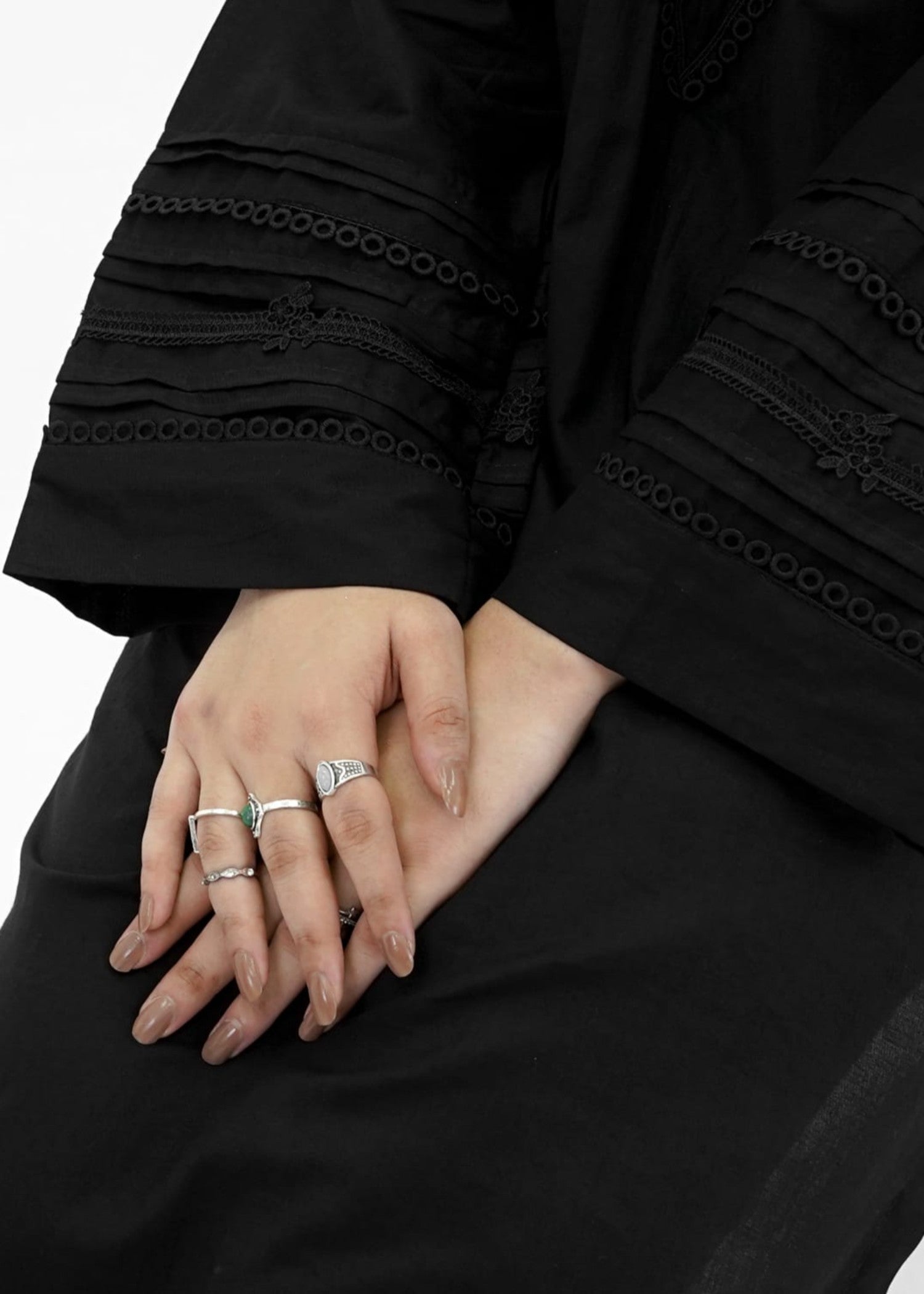 Pretbee Black Soft Cotton Cord Set Women 2pcs