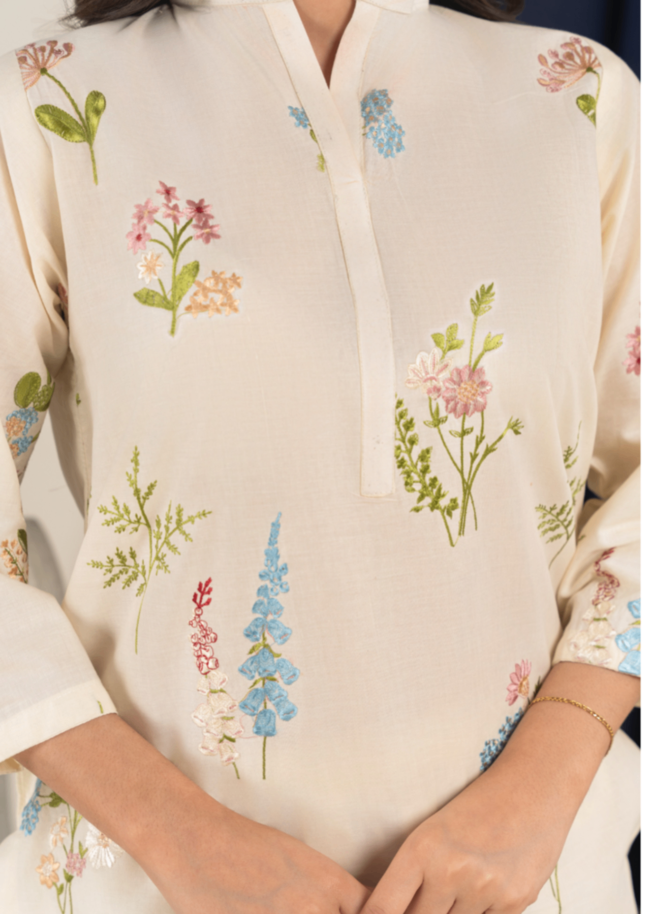 Ramal Blossom stitched embroidered lawn dress Women 2pcs