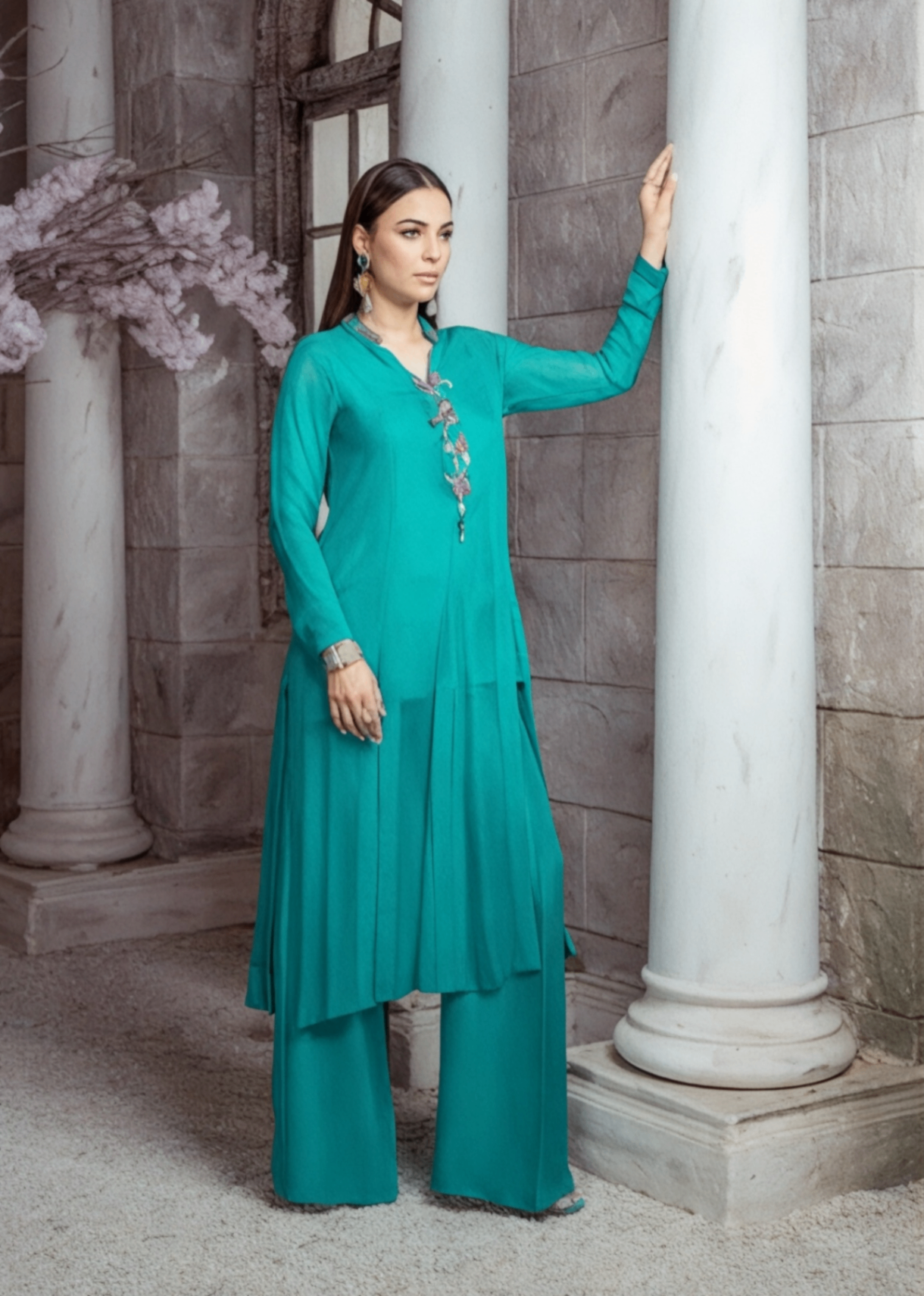 Ridah Naeem Turquoise Nature’s Elegance Women 2pcs
