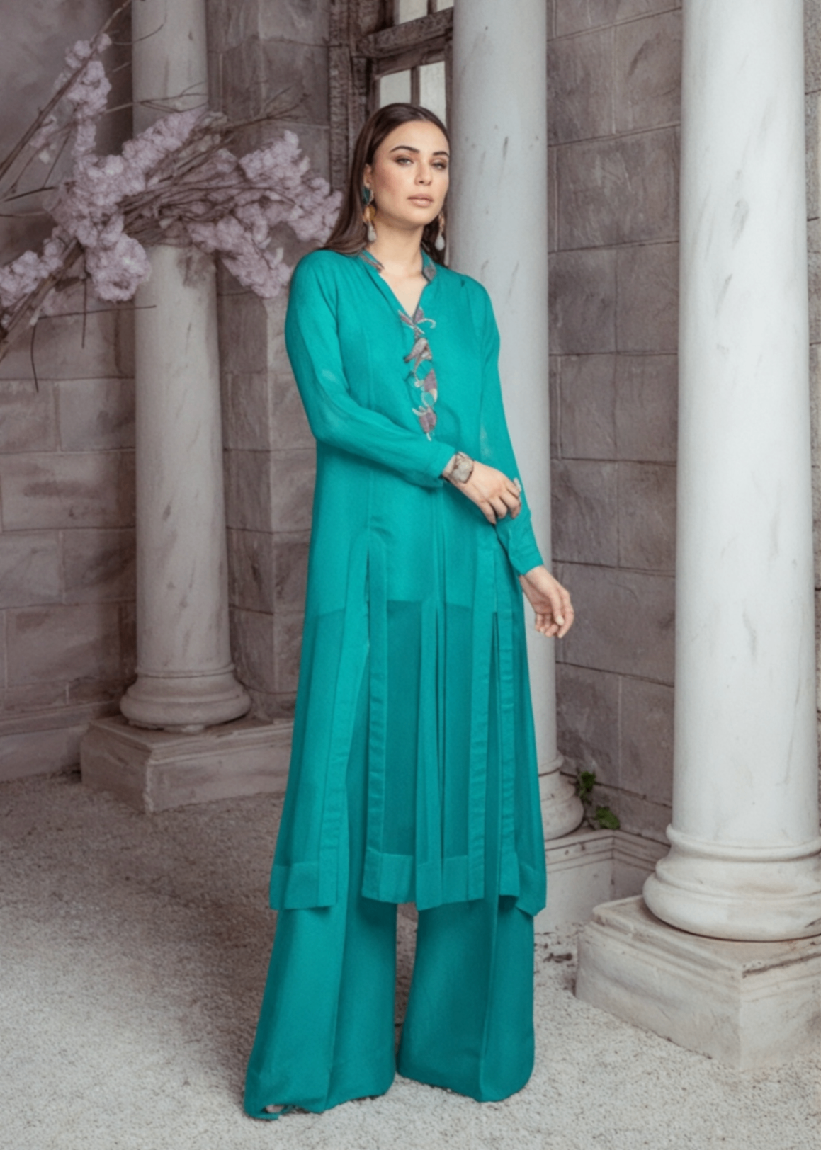 Ridah Naeem Turquoise Nature’s Elegance Women 2pcs