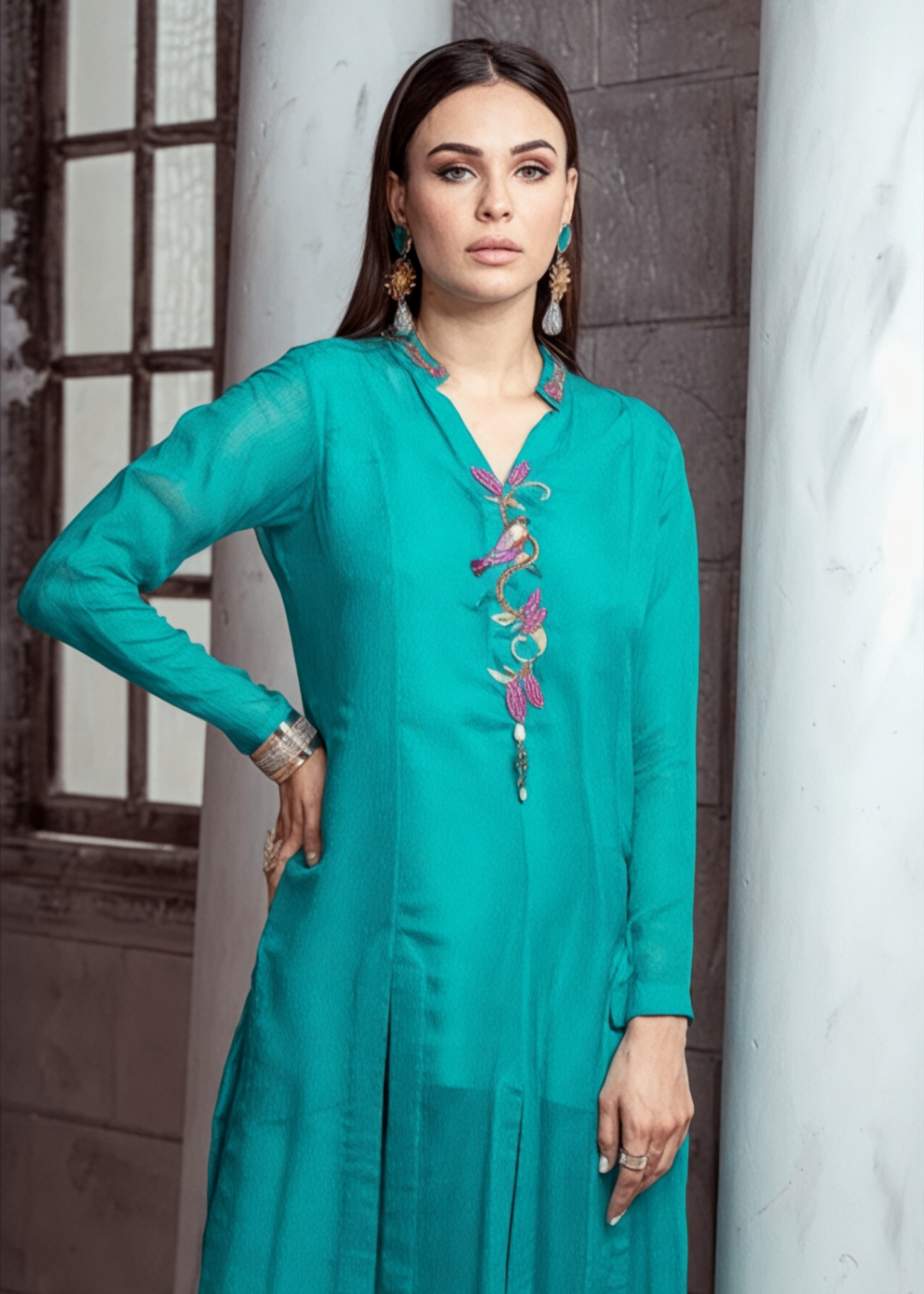 Ridah Naeem Turquoise Nature’s Elegance Women 2pcs