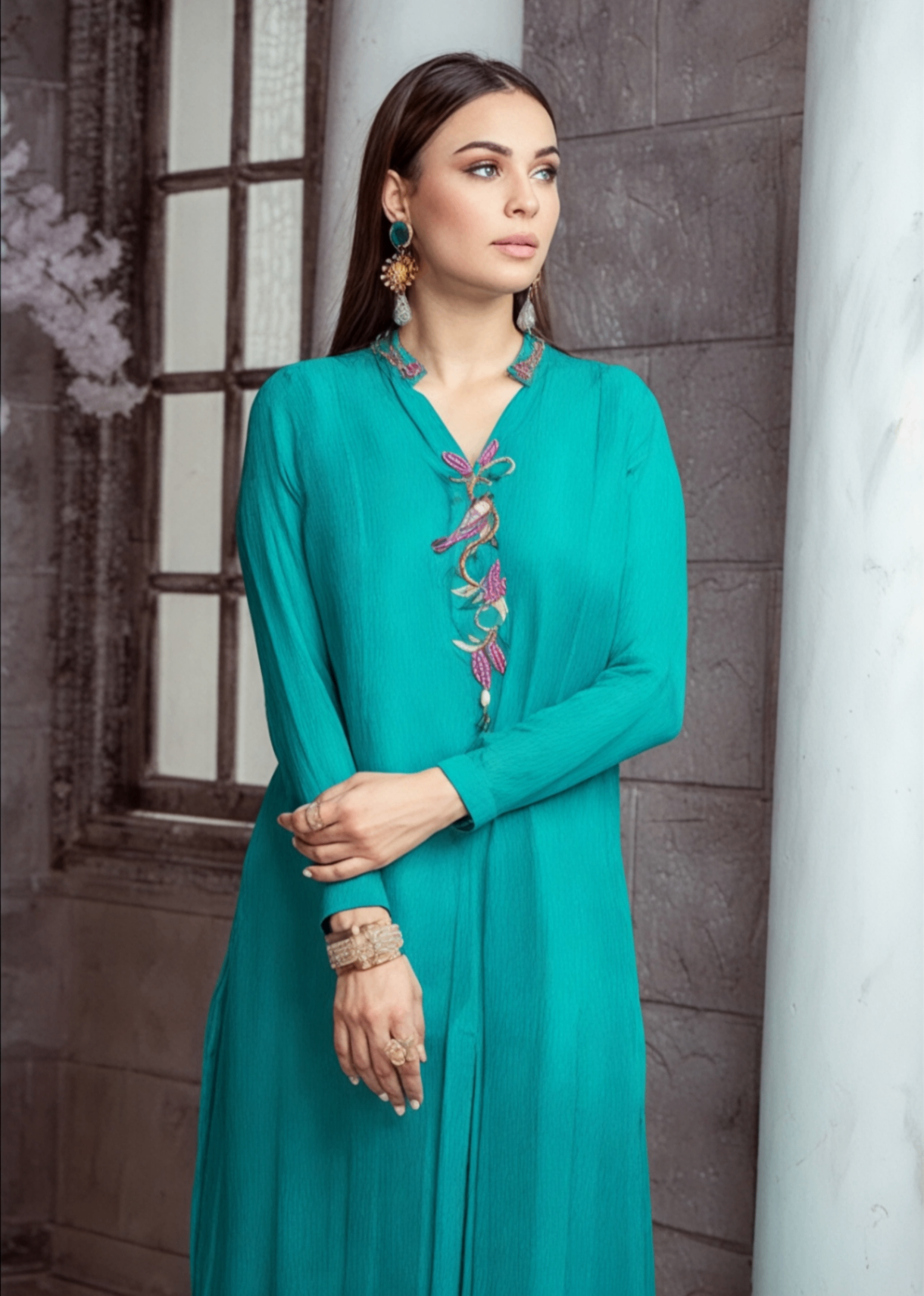 Ridah Naeem Turquoise Nature’s Elegance Women 2pcs