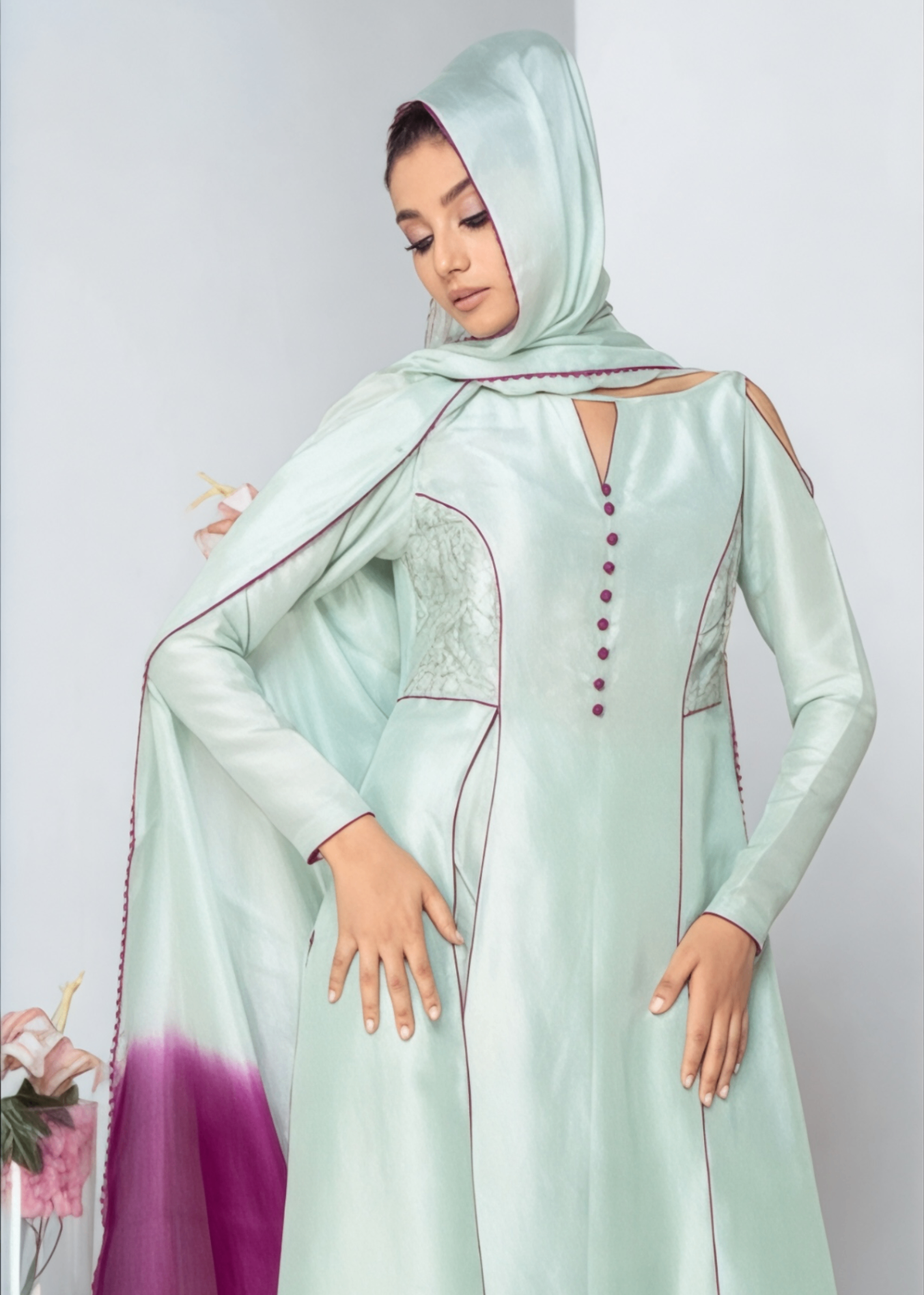 Ridah Naeem Aquaglam Women 2pcs