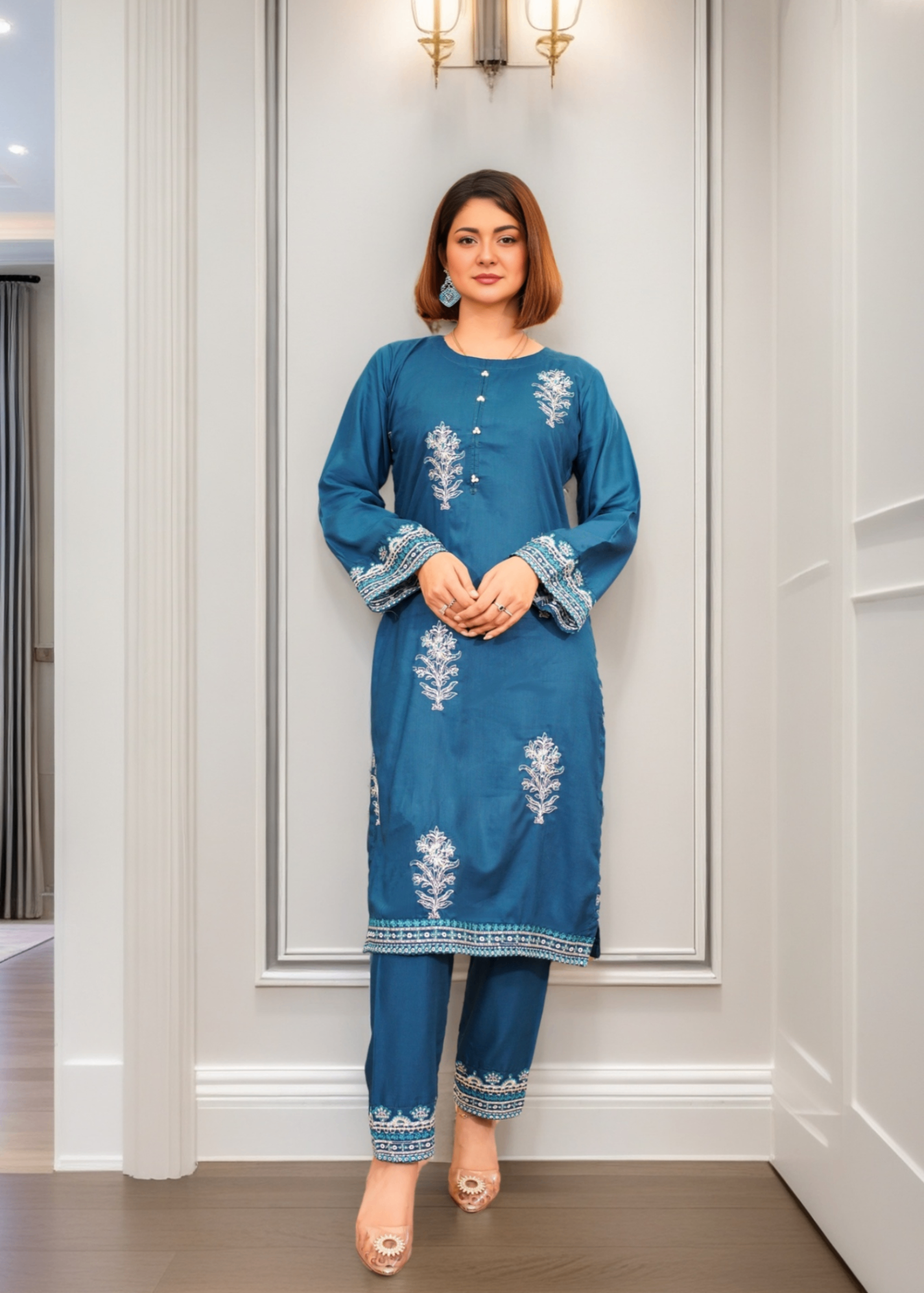 Mirhal Fashion Mishri Teal Women 2pcs