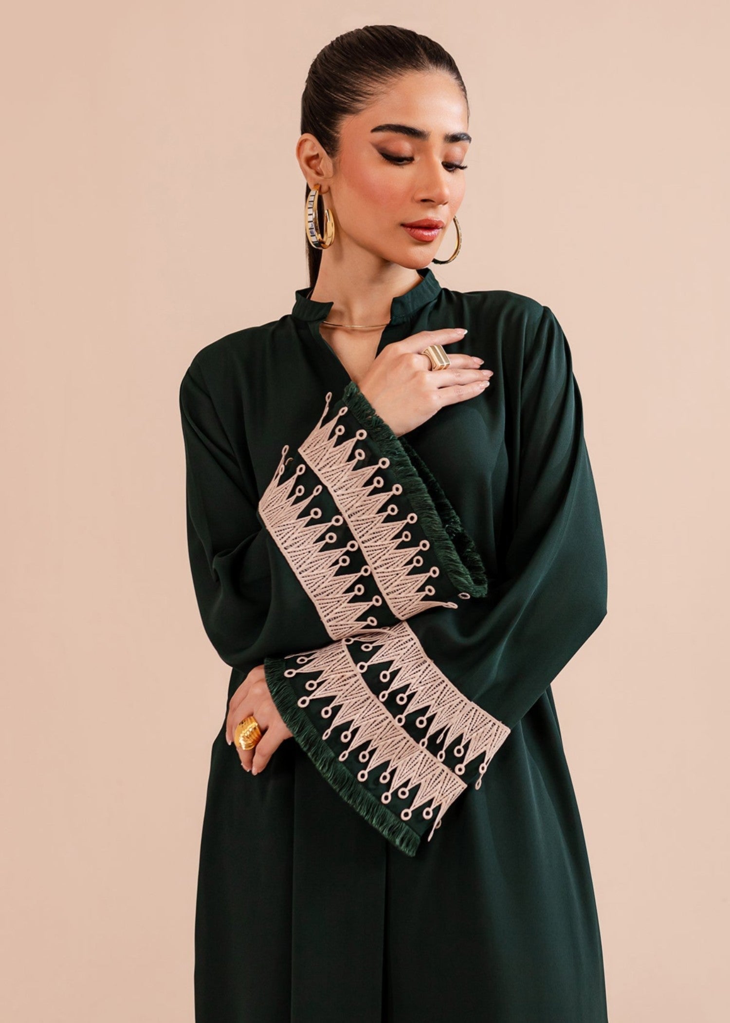 Peach Republic Bottle Green Classic Dress 01 Women 2pcs