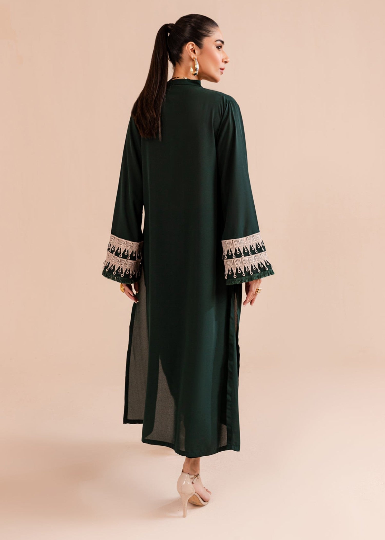 Peach Republic Bottle Green Classic Dress 01 Women 2pcs