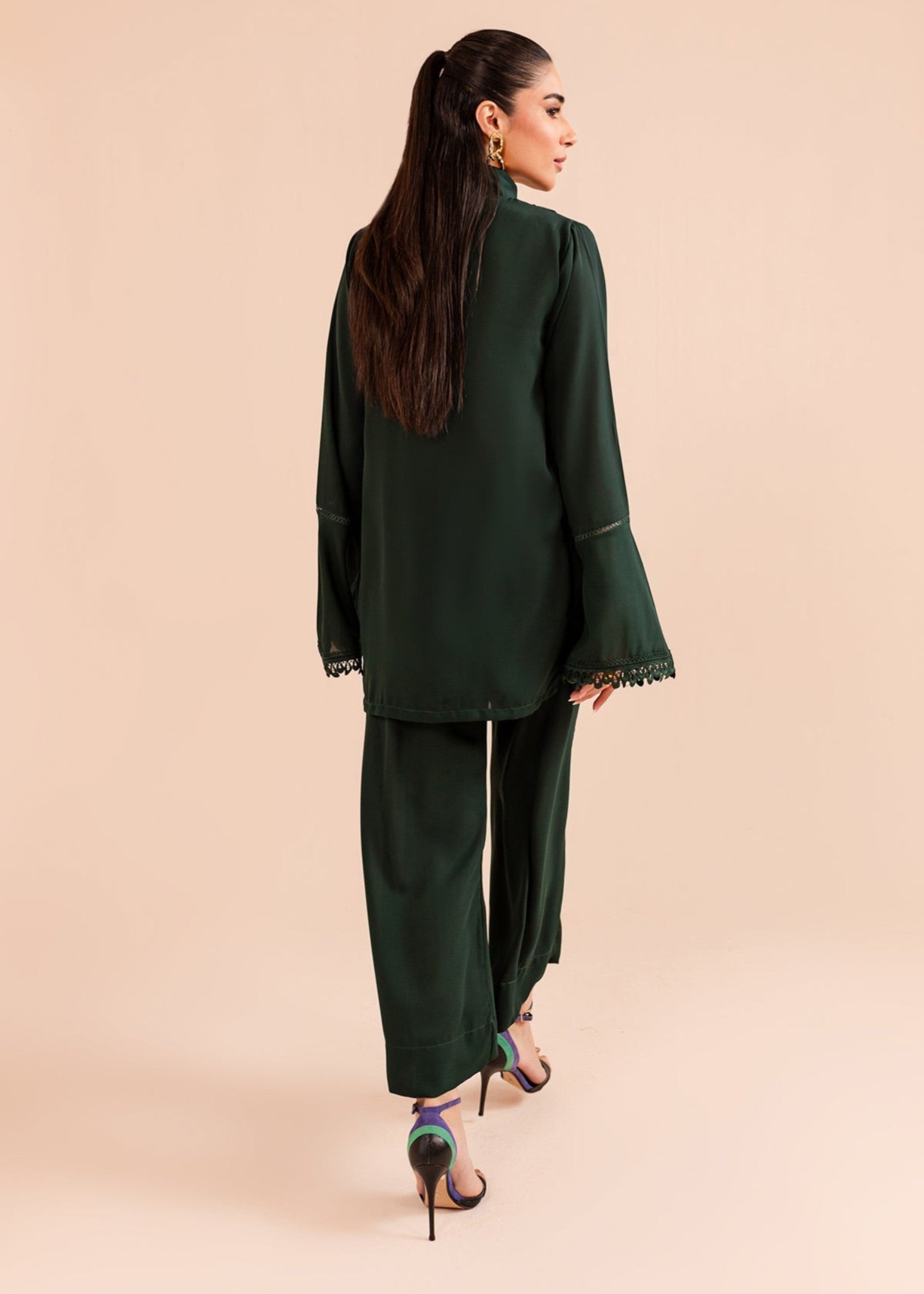 Peach Republic Classic Lace Co Ord Set Women 2pcs