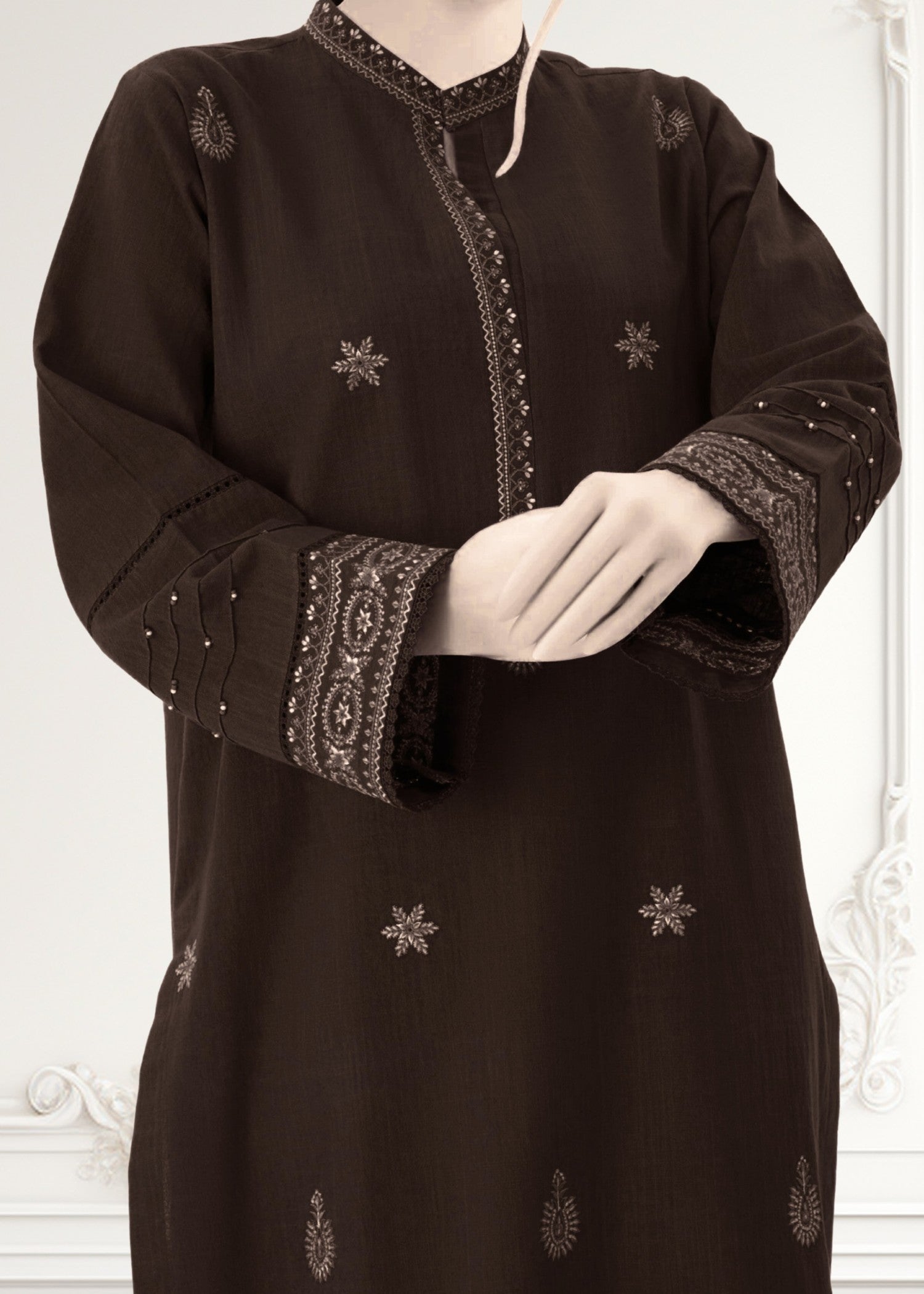 Hamna Kalim nafasat brown Women 2pcs