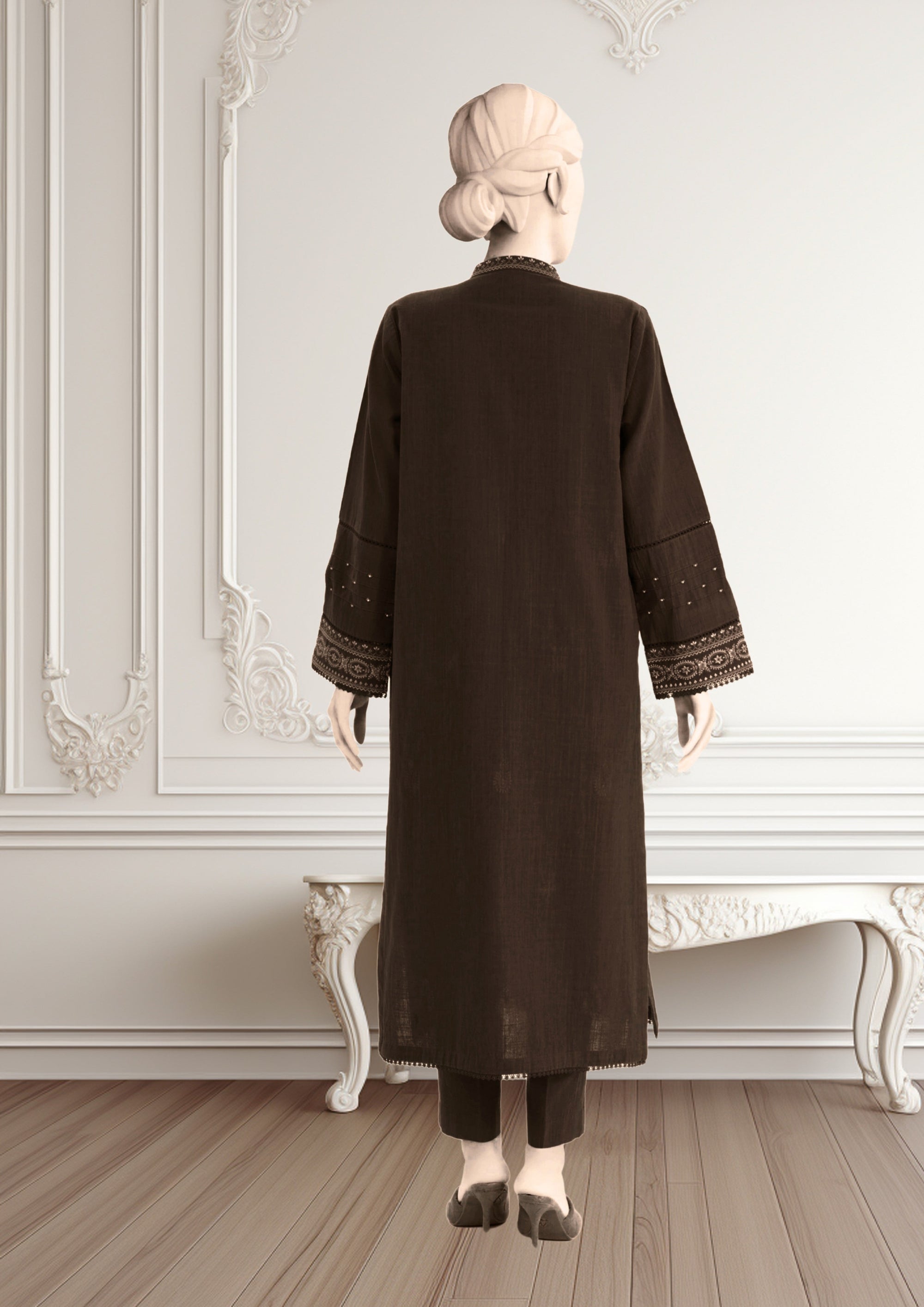 Hamna Kalim nafasat brown Women 2pcs