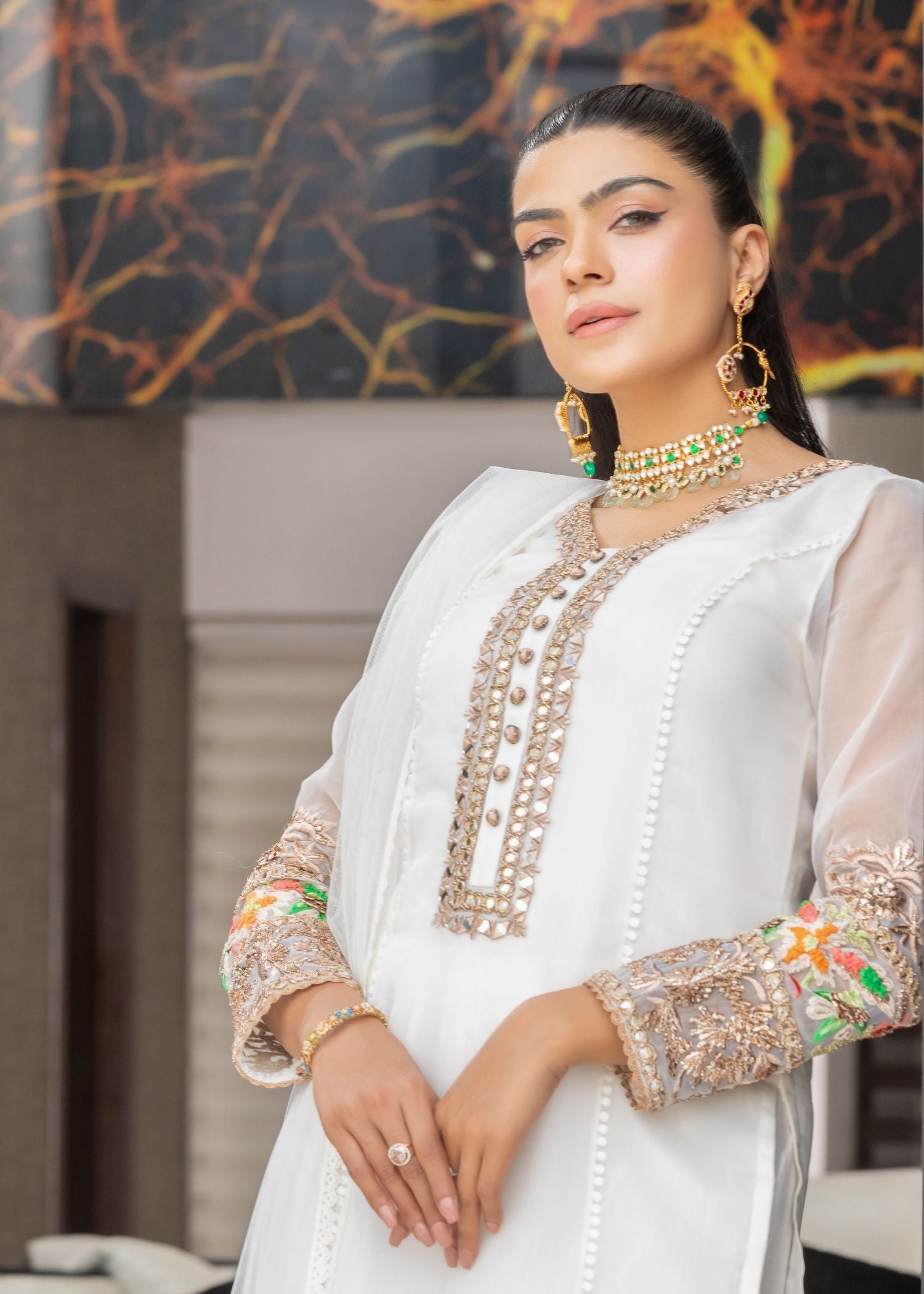 Khuda Baksh Creations M 106 Snow White Women 4pcs