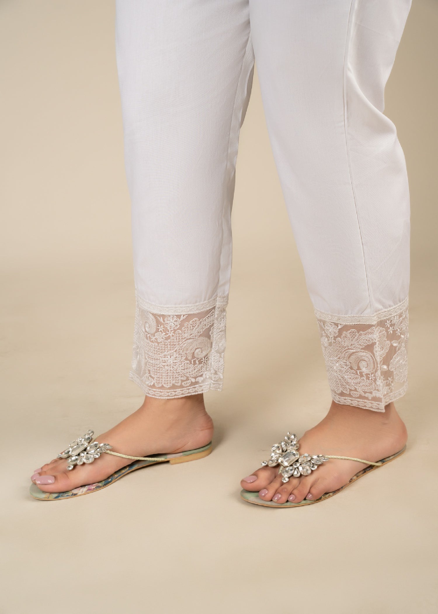 Punkh Trouser CT 62 White Women 1pcs