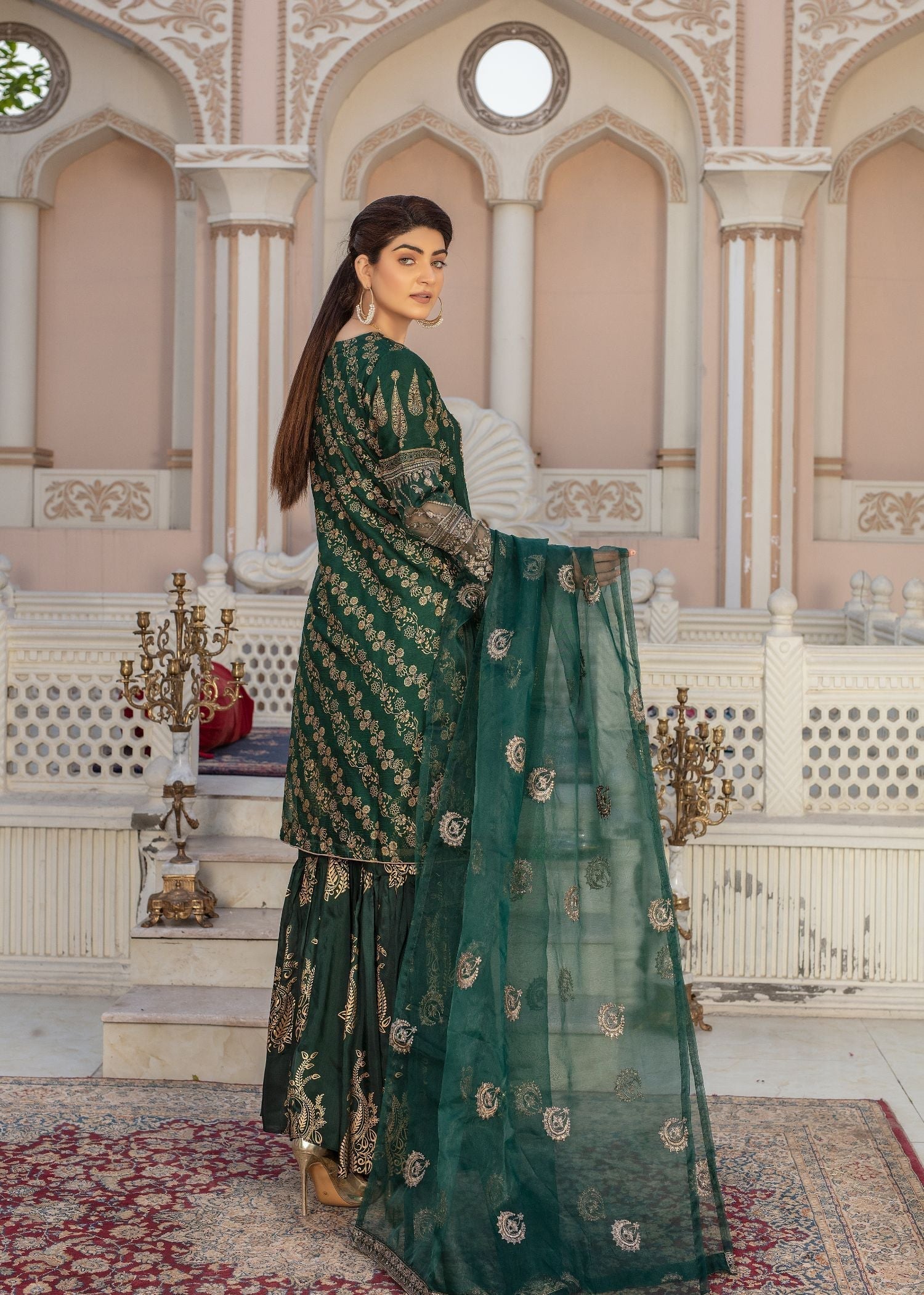 Pehnawa By Bin Akram’s ETHERAL CHARM GRN CHIFFON Women 3pcs