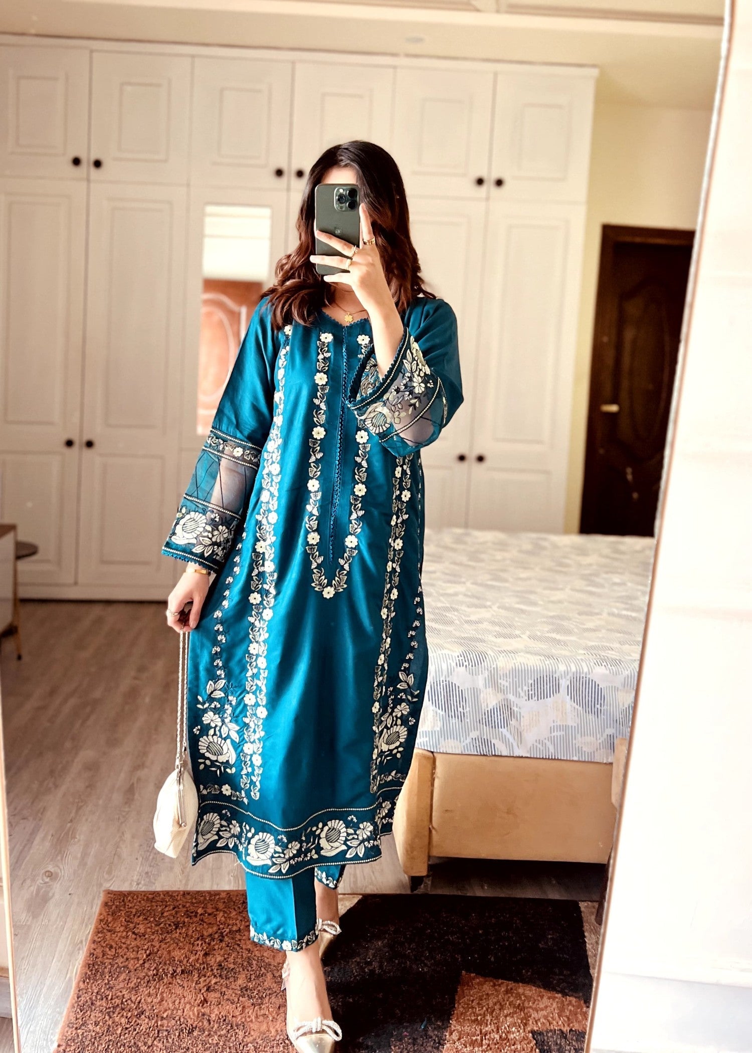 Tehzeeb Libas Sehar Embroidered Stiched Women 2pcs