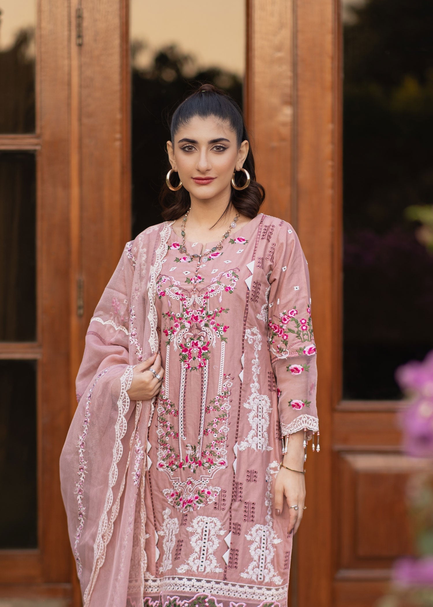 Al-Harir Apparel Manzar Tea Pink Women 3pcs