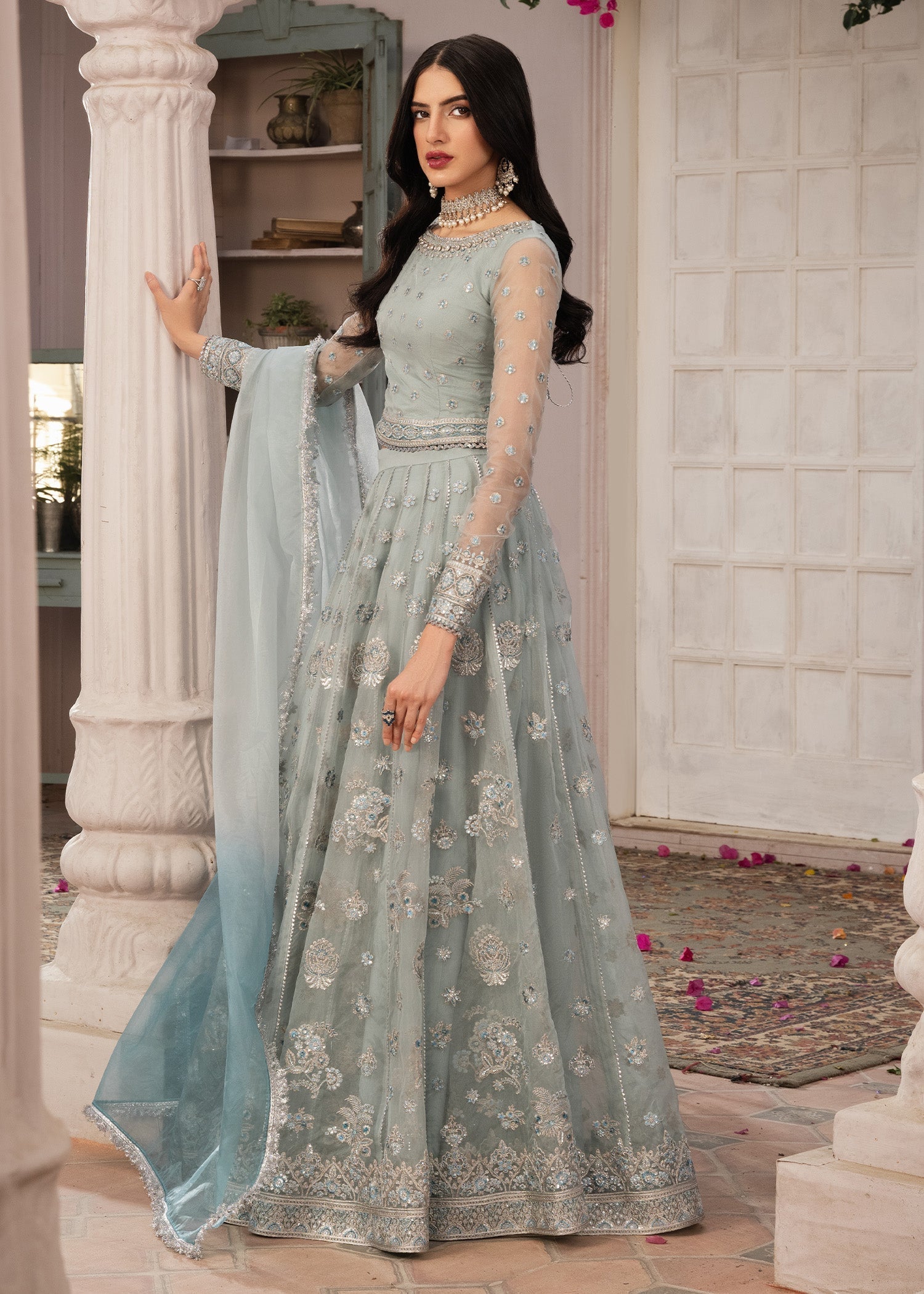Rang-e-Haya Aysel (Ice Blue) Women 3pcs