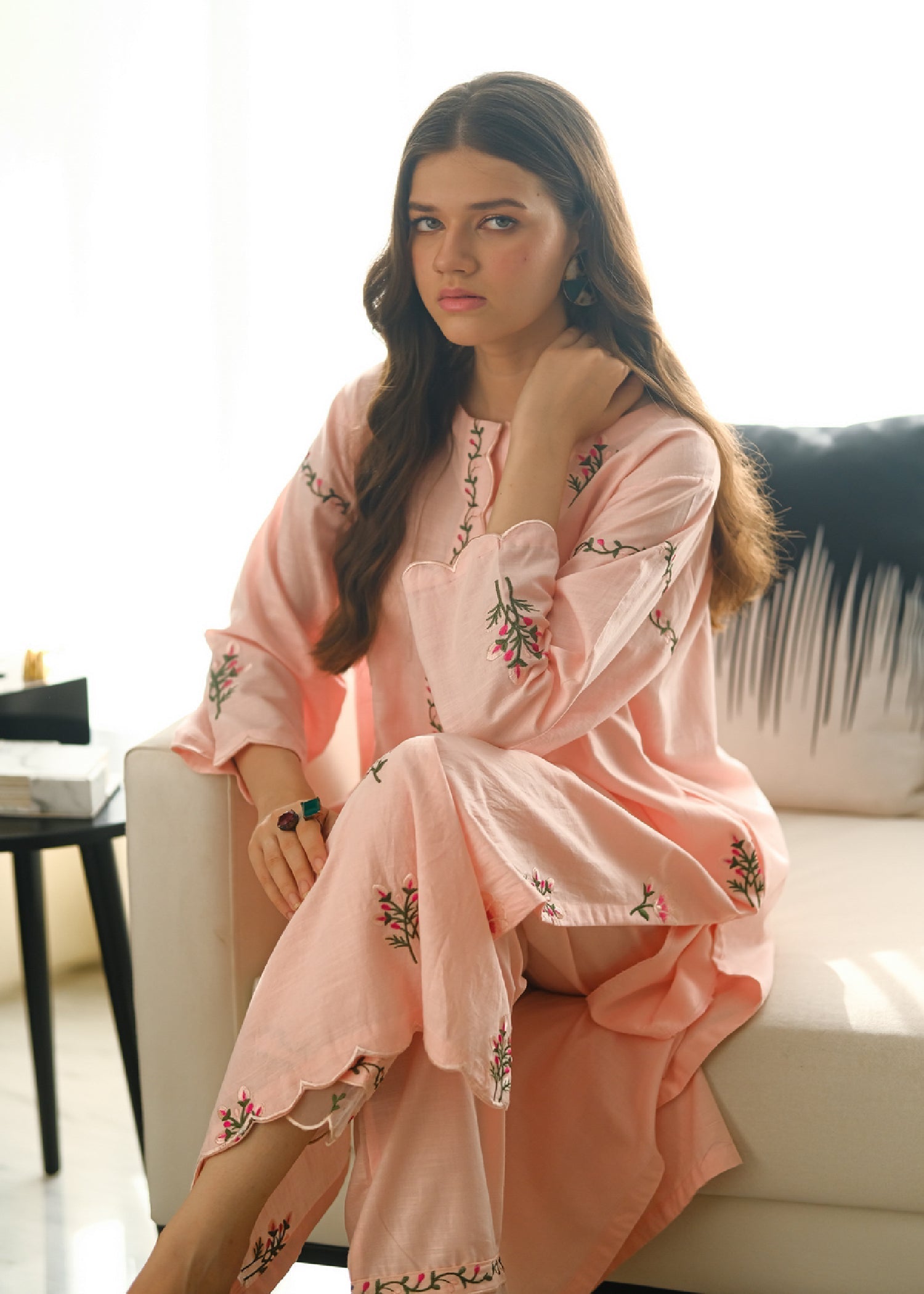 Sprinkles Pastel Bloom Embroidered Women 2pcs