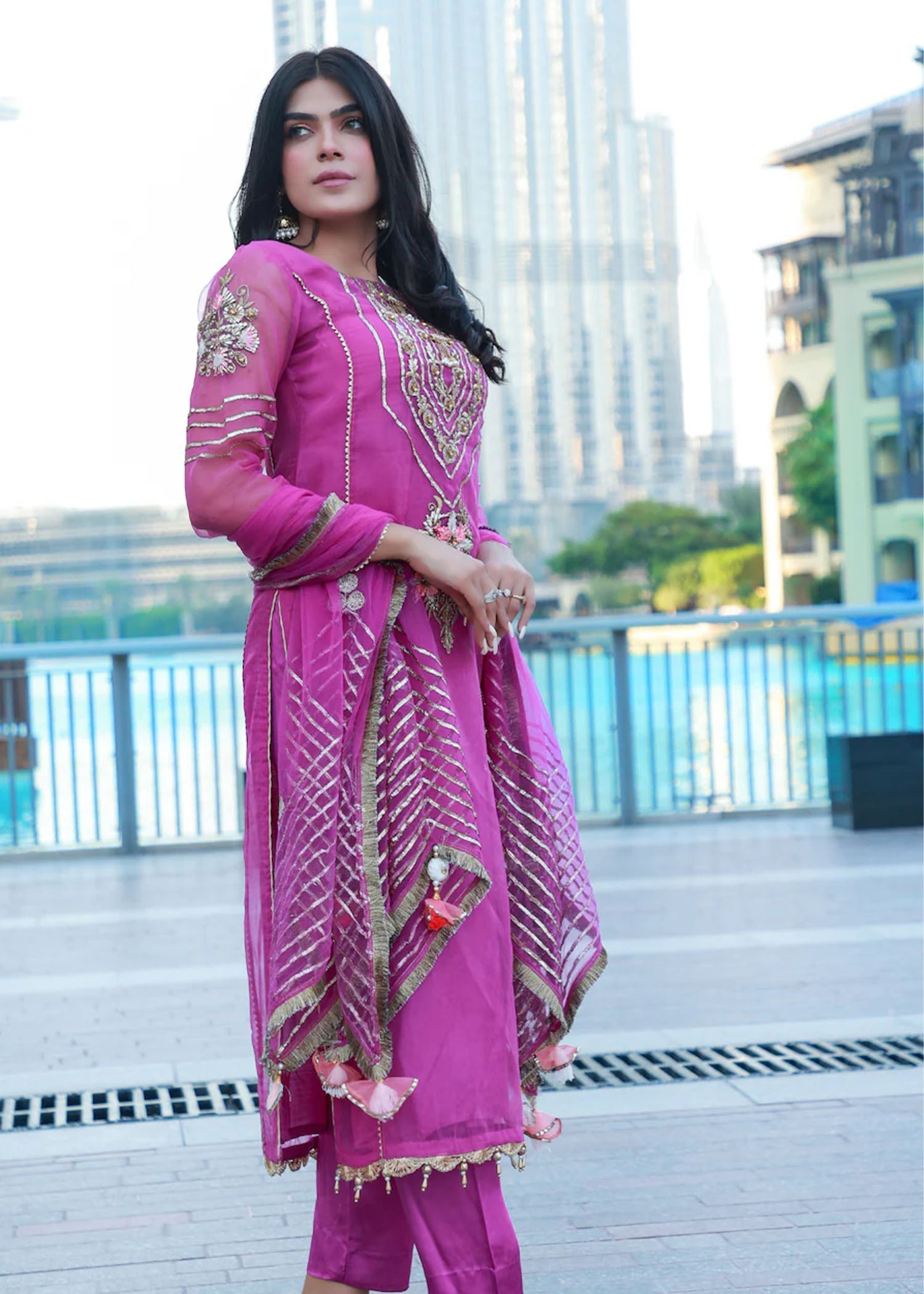 Khuda Baksh Creations M 101 Purple Women 4pcs