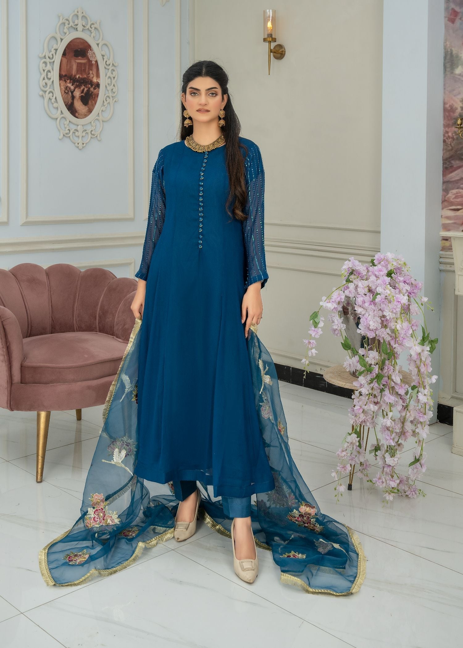 Pehnawa By Bin Akram’s ENCHANTED EVENING ATTIRE CHIFFON Women 3pcs